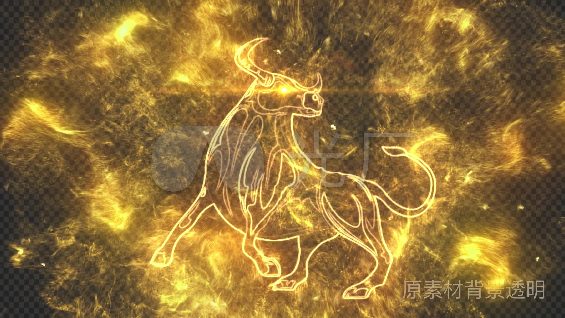 金牛(带透明背景)_视频素材包下载(编号:5754762)__vj