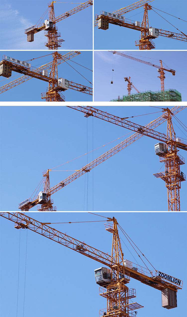 4k工程吊塔建筑工地塔吊实拍视频
