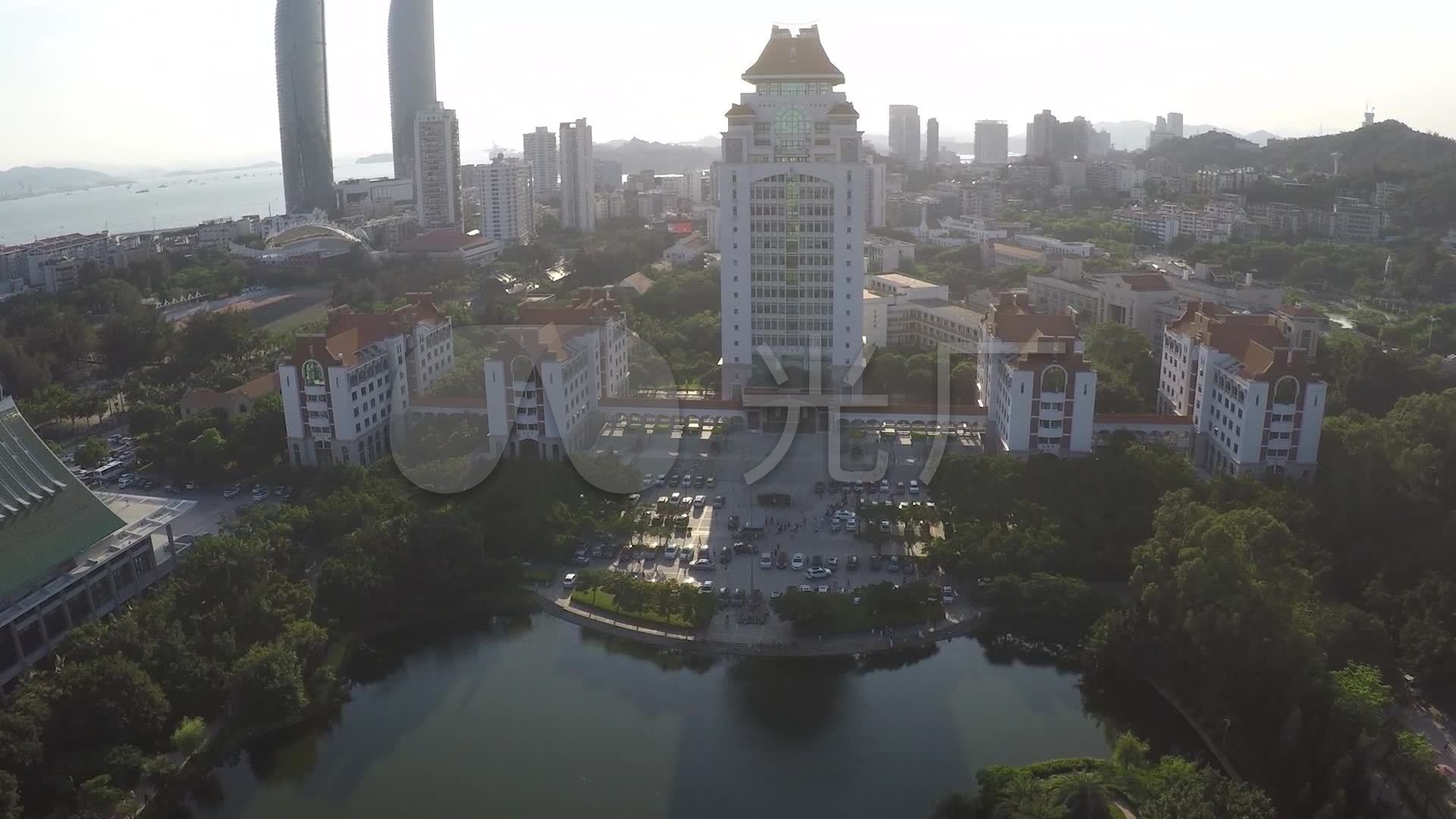厦门大学高清航拍视频素材