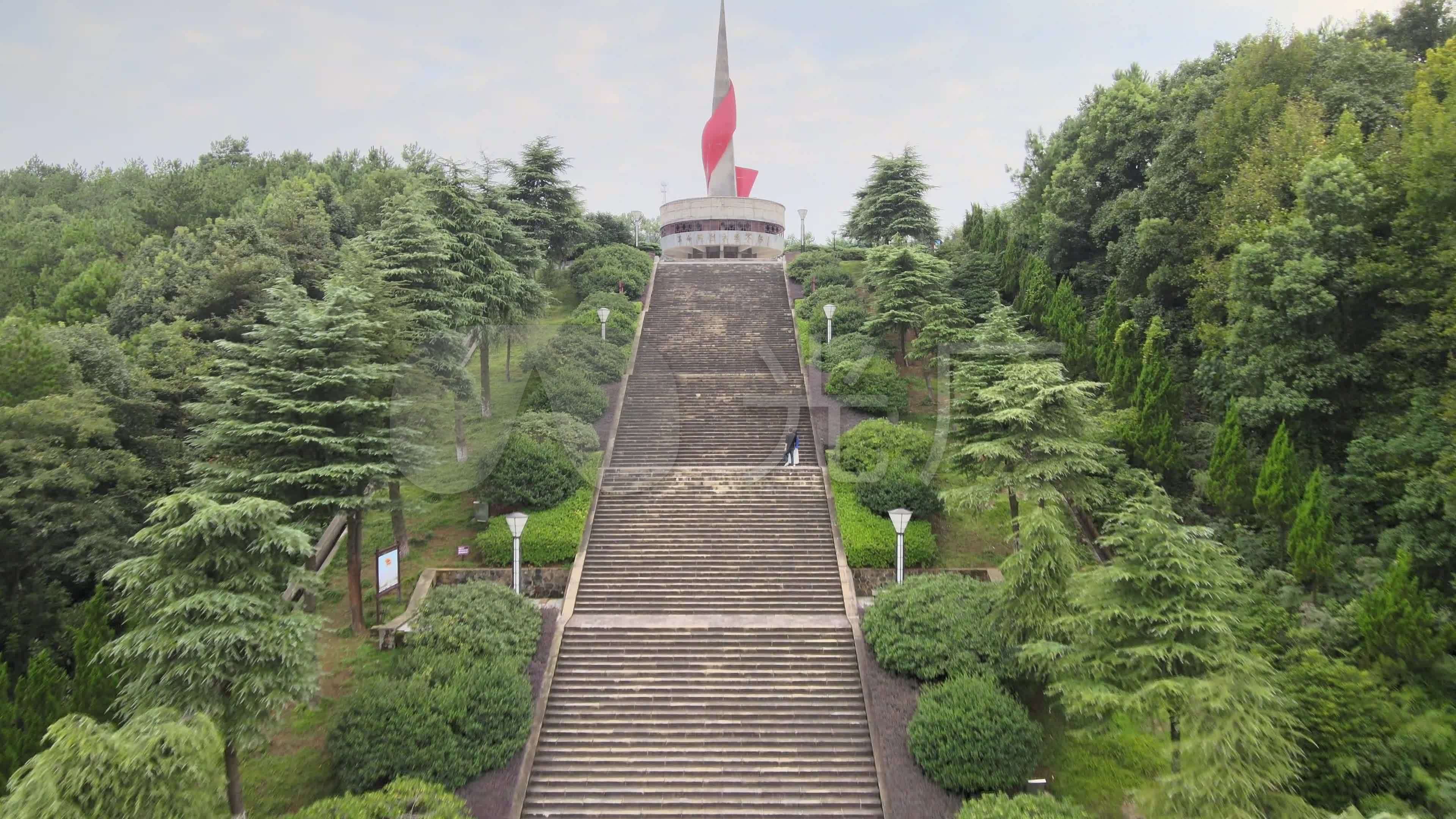 视频素材 实拍视频 景观人文 韶山市烈士陵园航拍4k原素材 来自视频