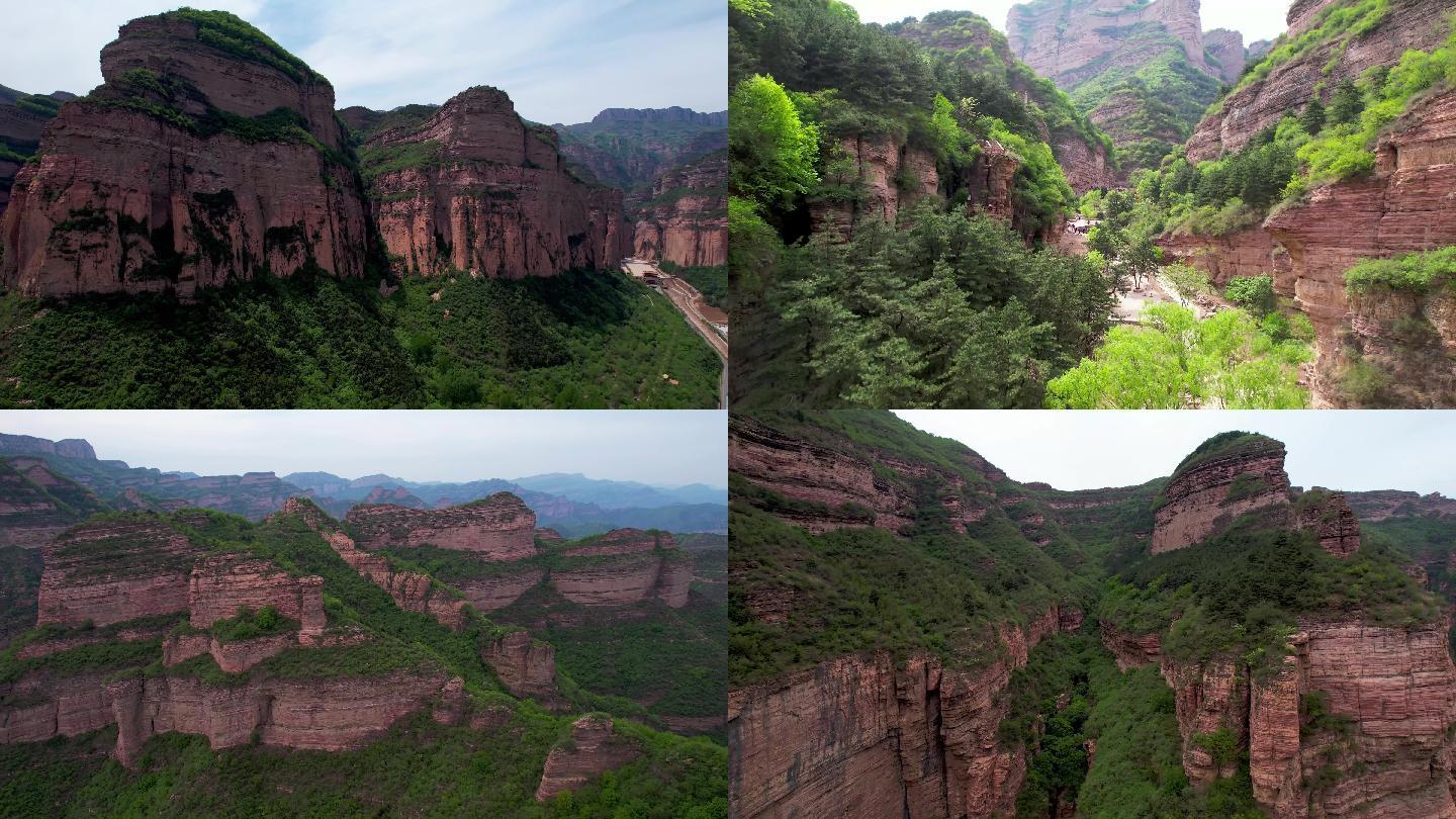 航拍太行山黄崖洞