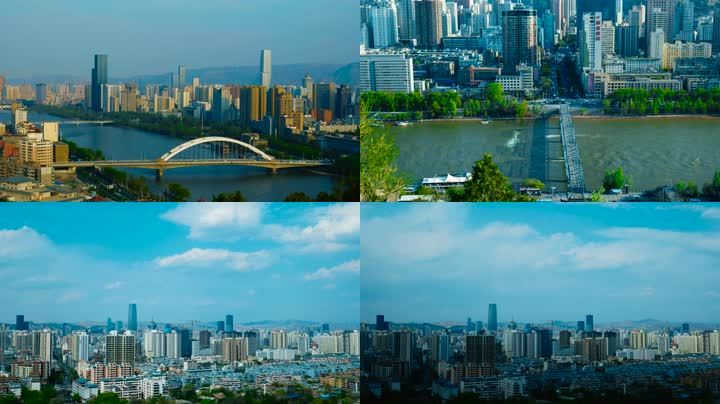4k兰州地标性建筑大景延时