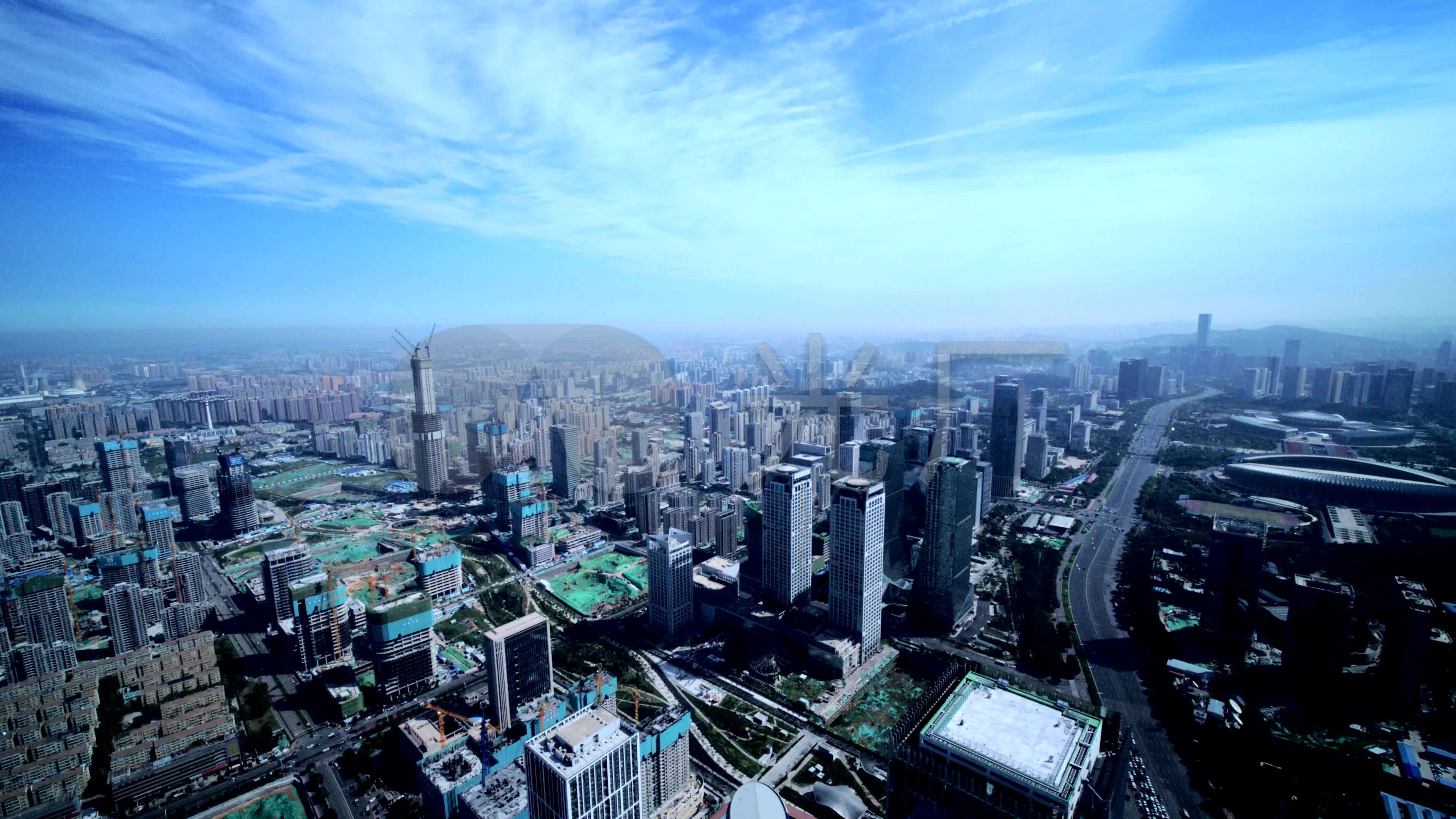 济南市经十路大景航拍
