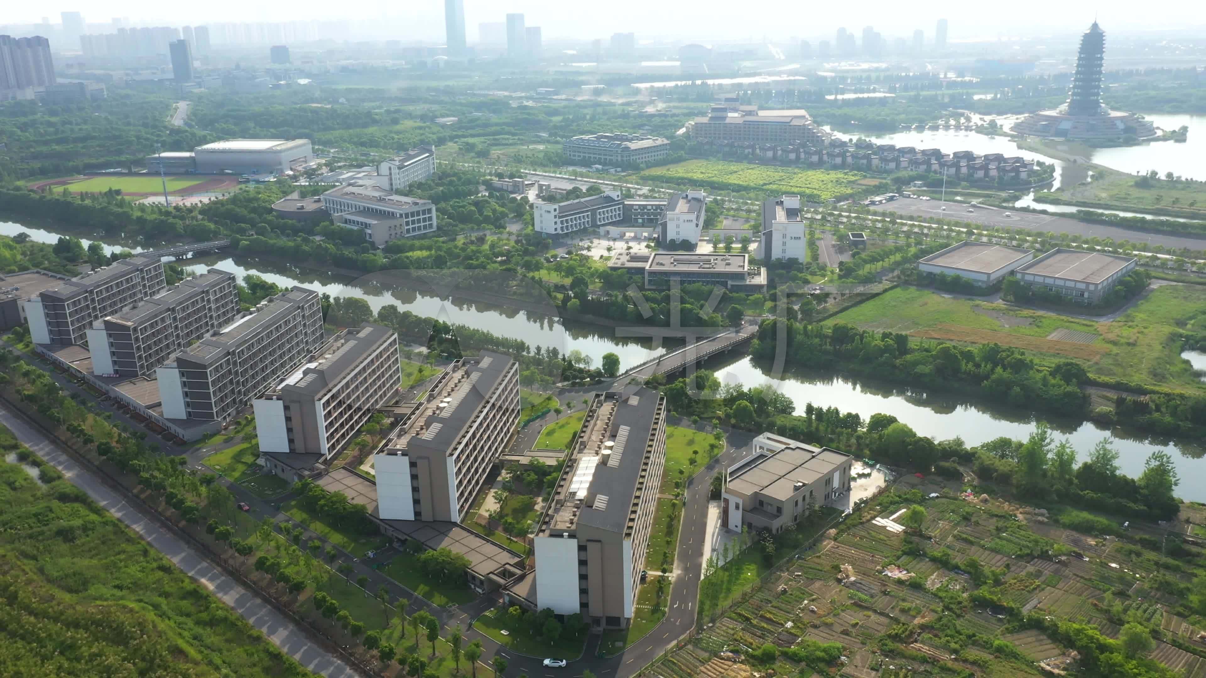 4k航拍浙江师范大学萧山校区_3840x2160_高清视频素材