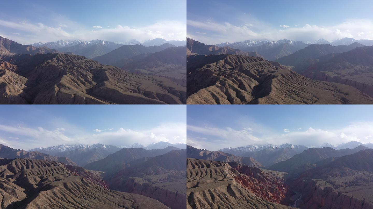 雪山沟壑河谷
