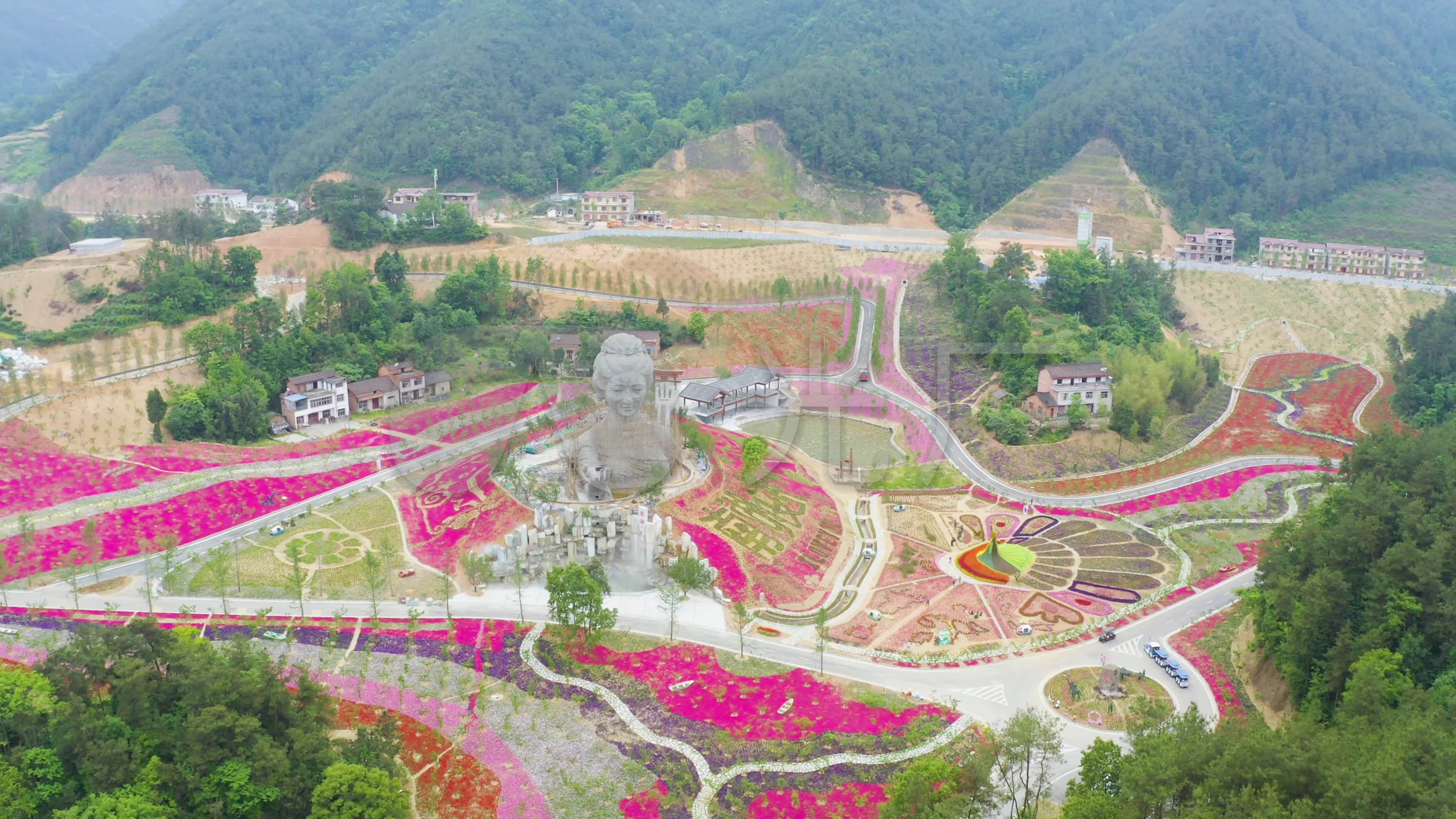 4k航拍陕西汉中南湖景区花千谷