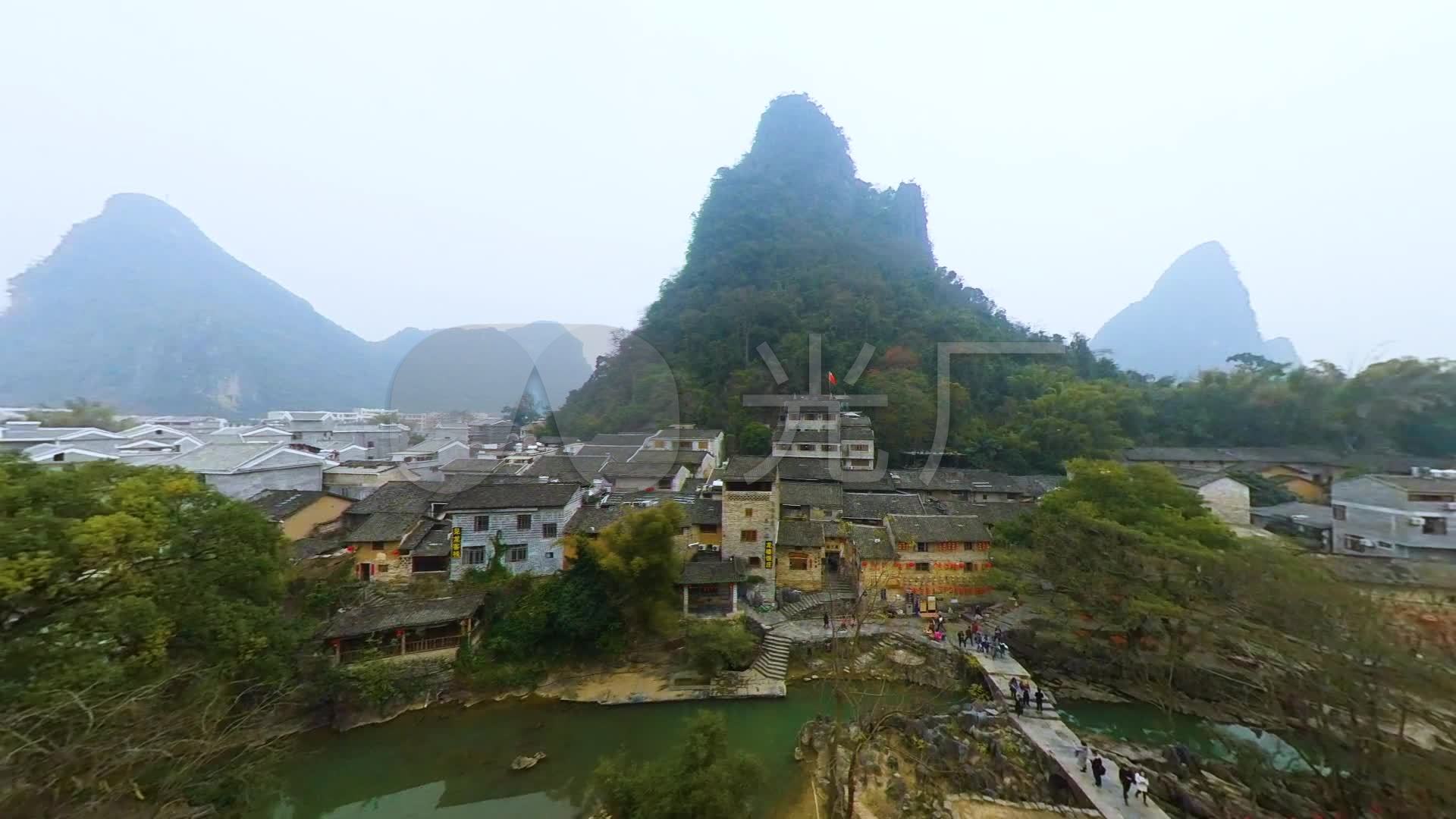 广西 黄姚古镇 旅拍 景点 航拍