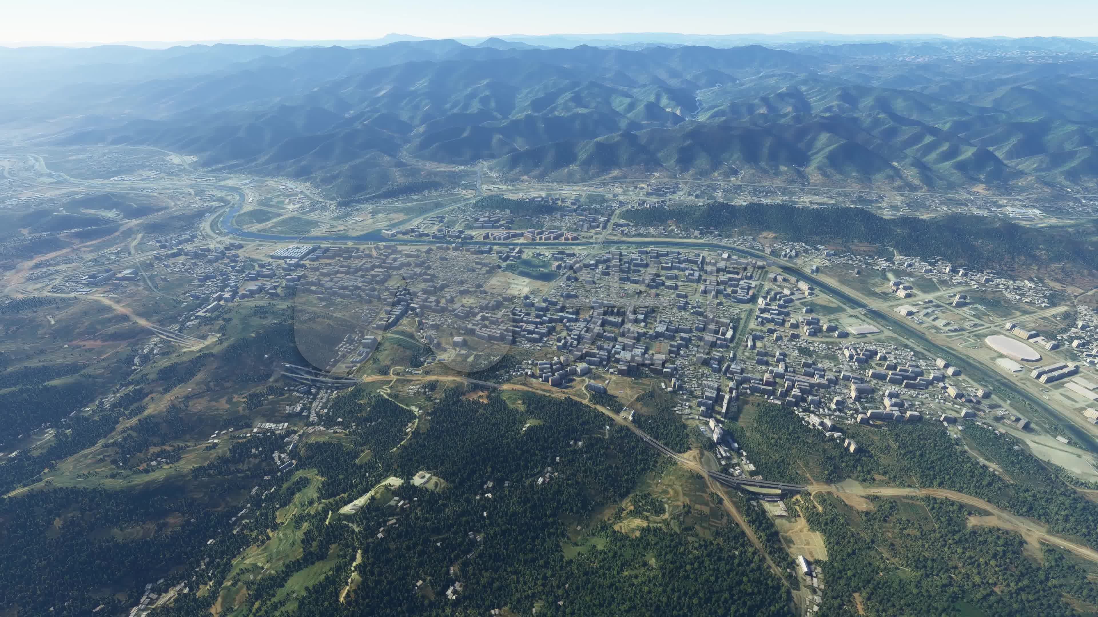 4k陕西省商洛市航拍_3840x2160_高清视频素材下载(:)
