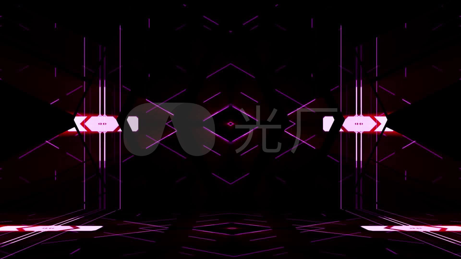视频素材 舞台背景 动感背景 韩国女团-solo-霓虹几何线条灯光舞台