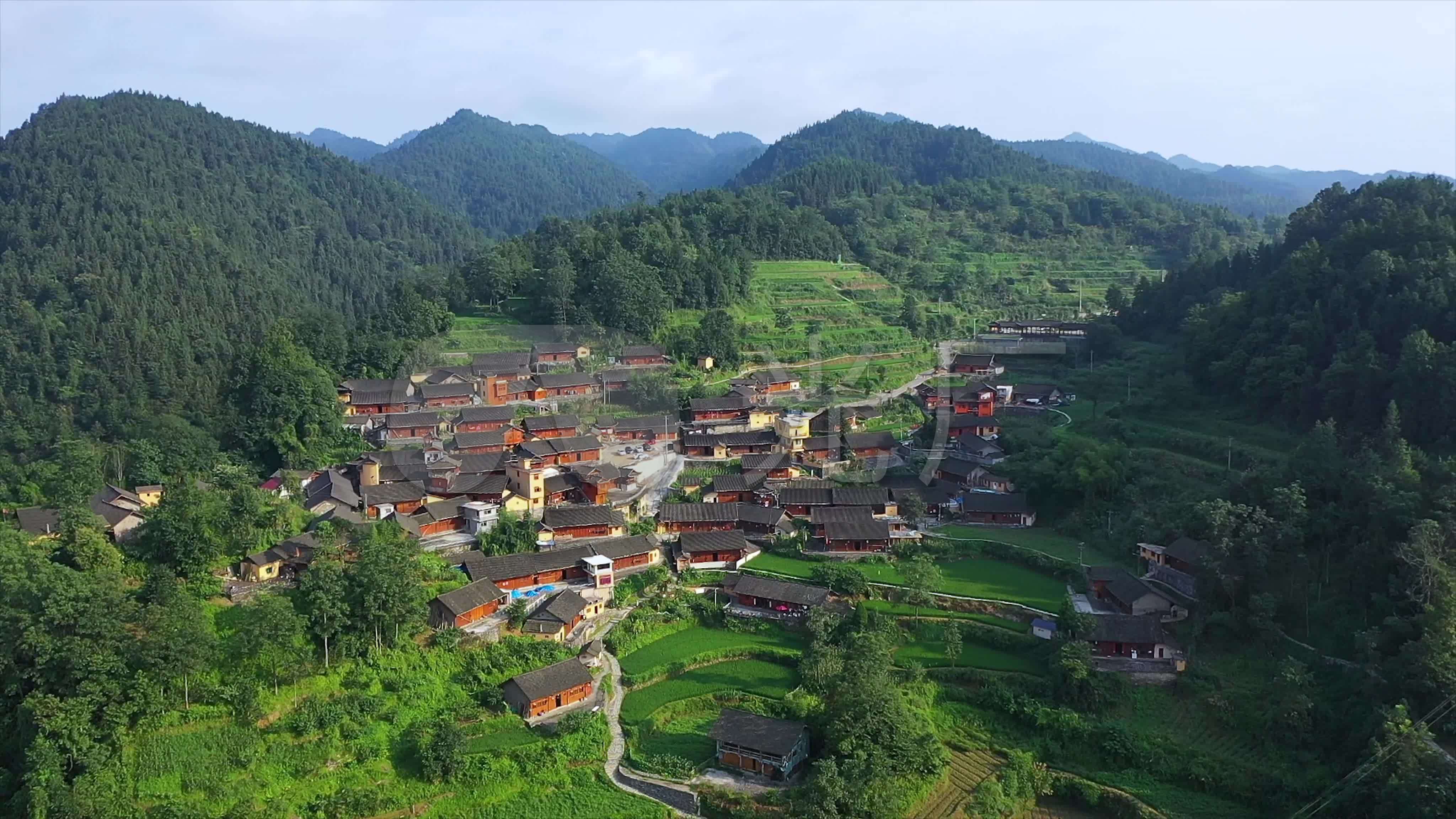 视频素材 实拍视频 自然风景 十八洞村航拍延时来自视频原始文件或