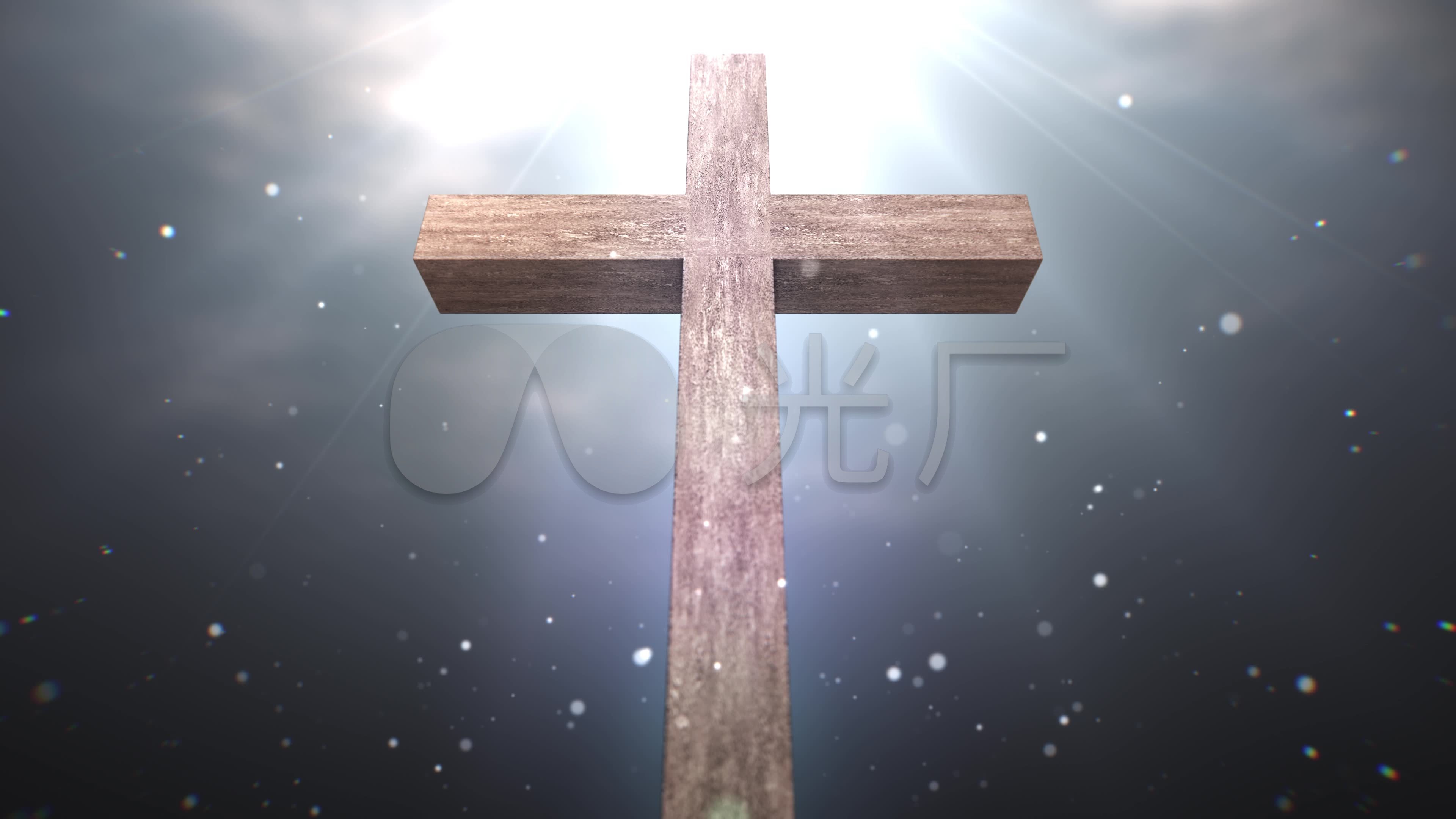 梦幻基督教十字架视频循环4k_3840x2160_高清视频素材下载(编号