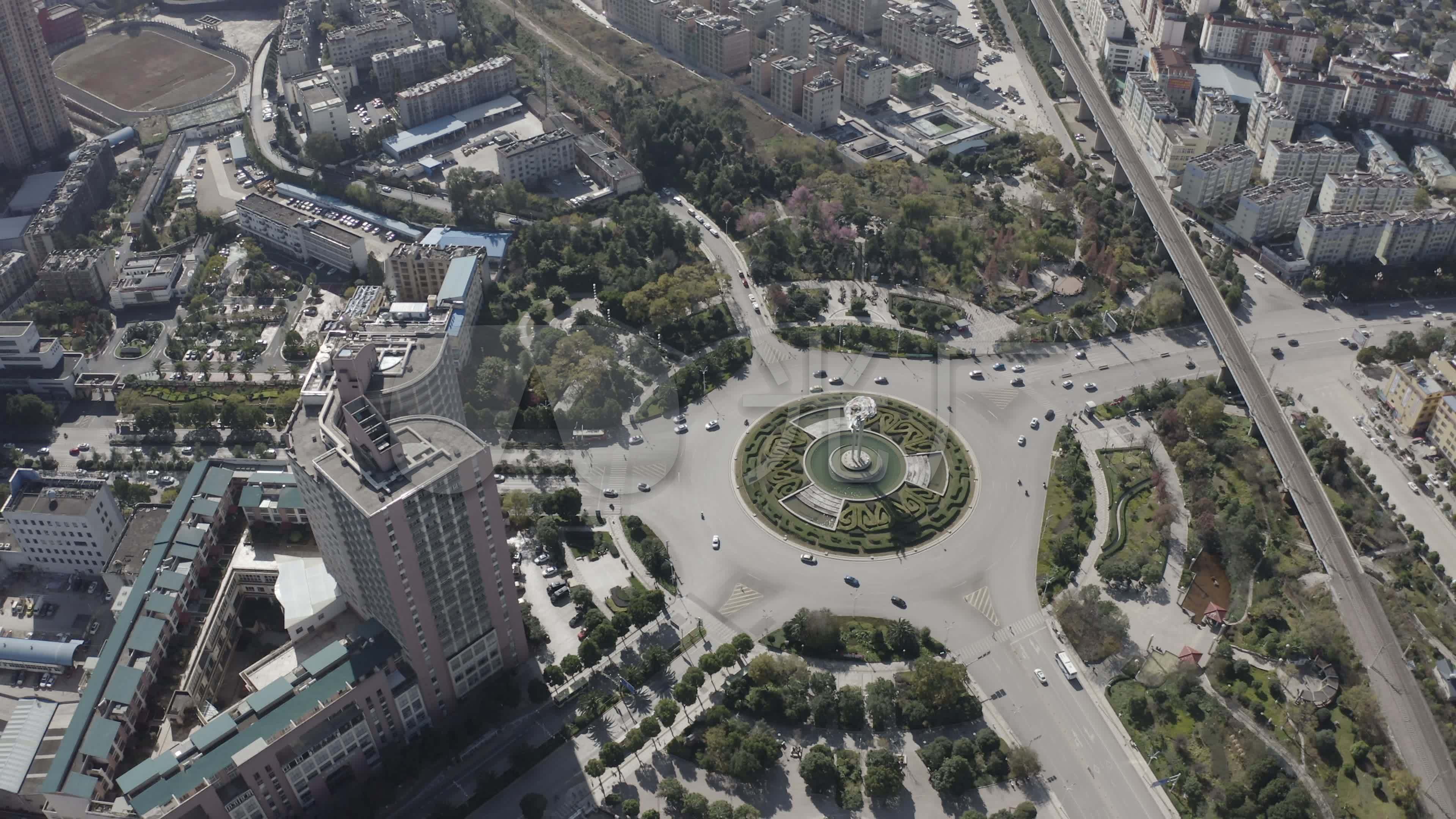 曲靖市大花桥航拍_3840x2160_高清视频素材下载(编号:5838405)_实拍