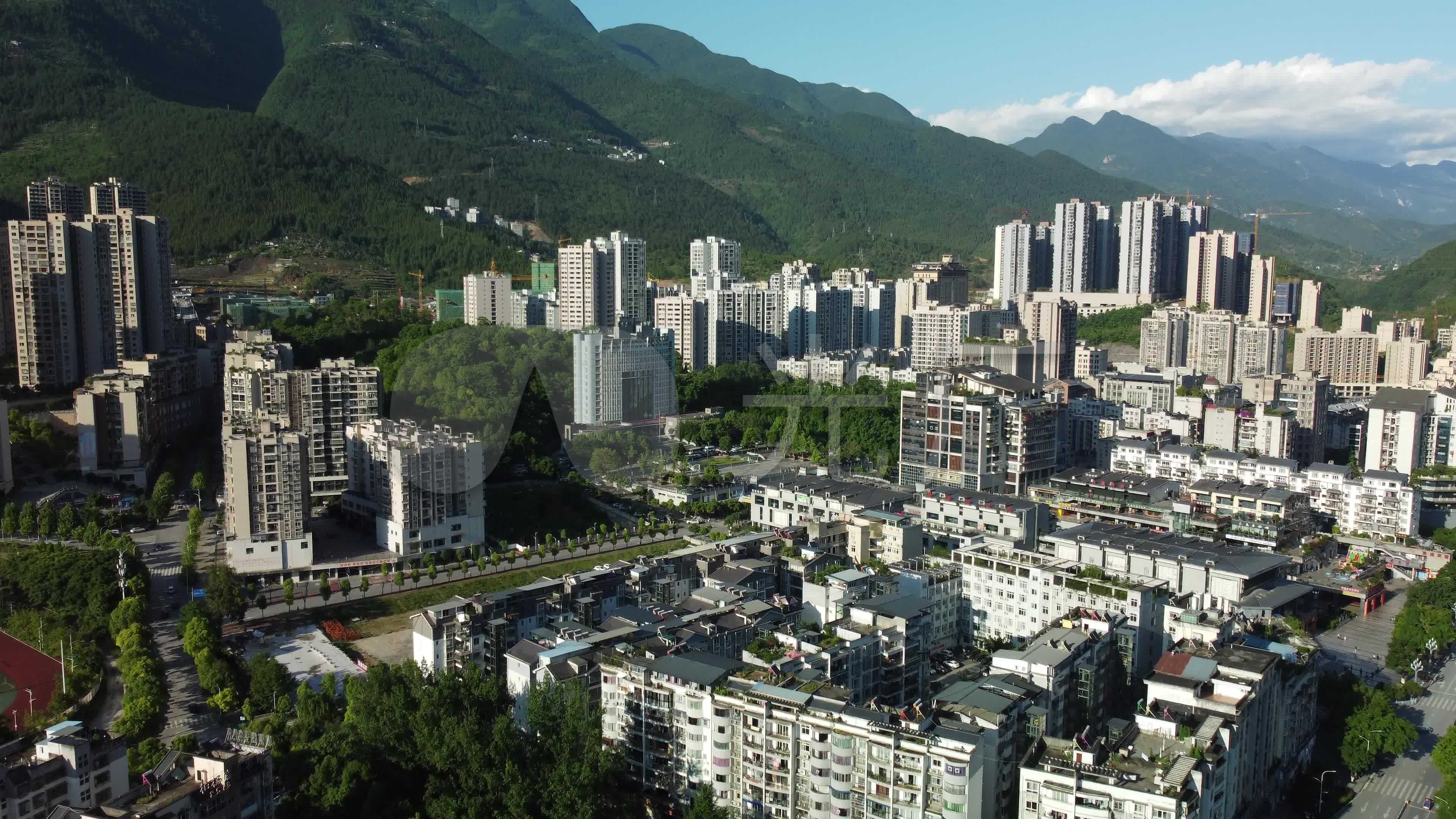 巫溪县城_3840x2160_高清视频素材下载(编号:5843071)