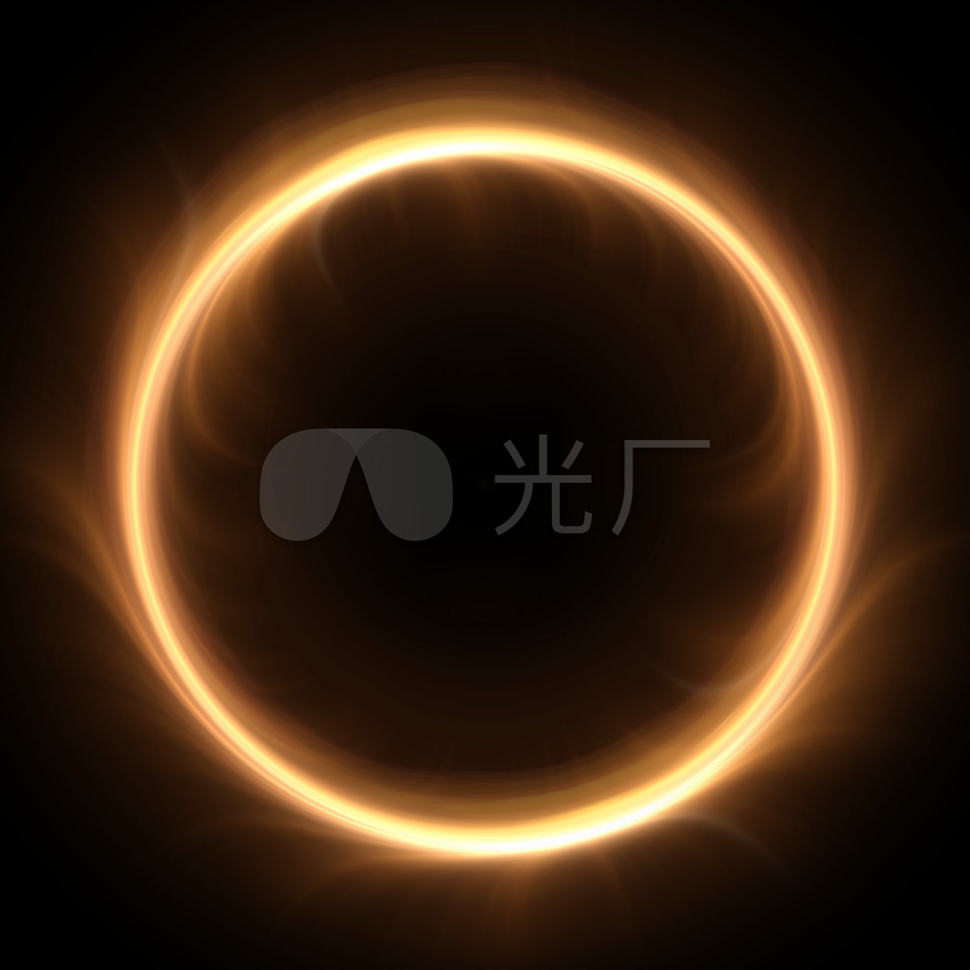 唯美黄色光环光圈_1920x1920_高清视频素材下载(编号:5843904)_影视