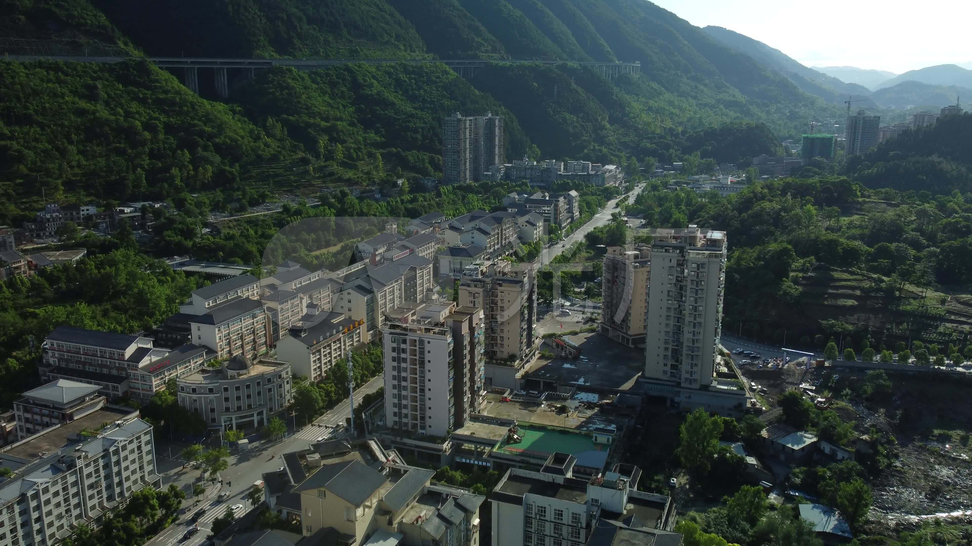 巫溪县城_3840x2160_高清视频素材下载(编号:5843021)