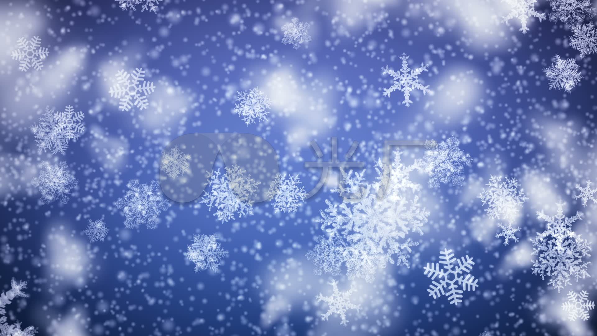 视频素材 舞台背景 抒情唯美 雪花飘落 来自视频原始文件或预览原始