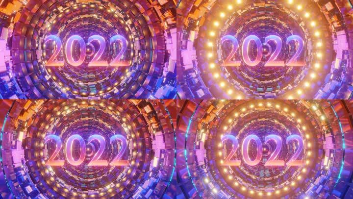 2022发光霓虹隧道穿梭