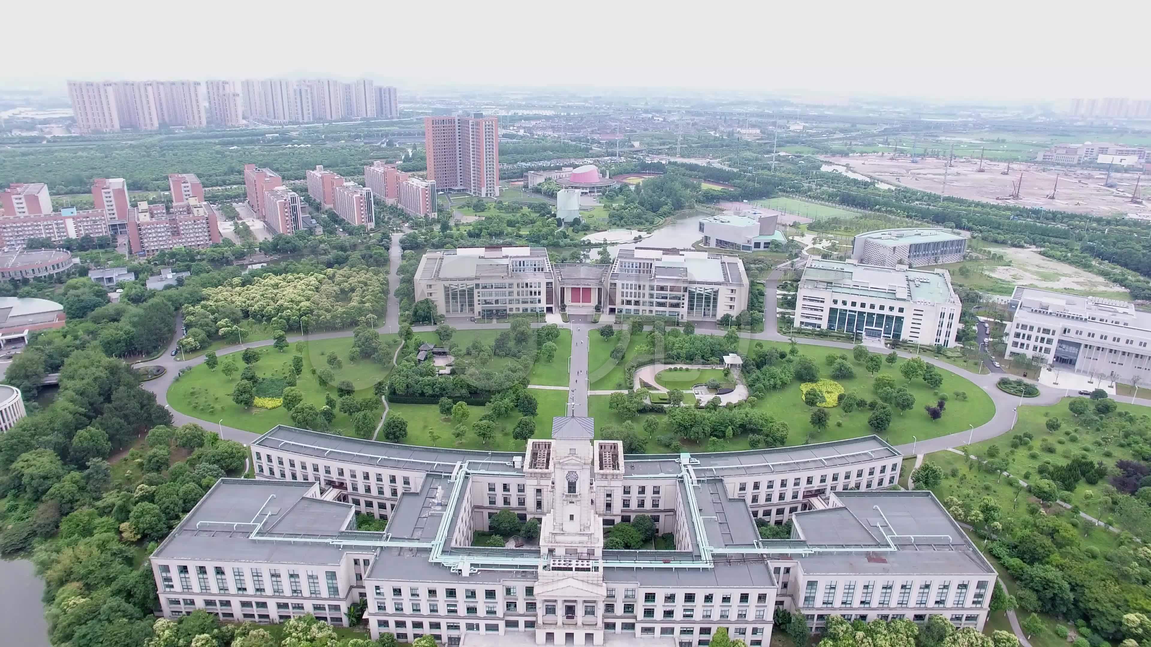航拍宁波诺丁汉大学_3840x2160_高清视频素材下载(:)