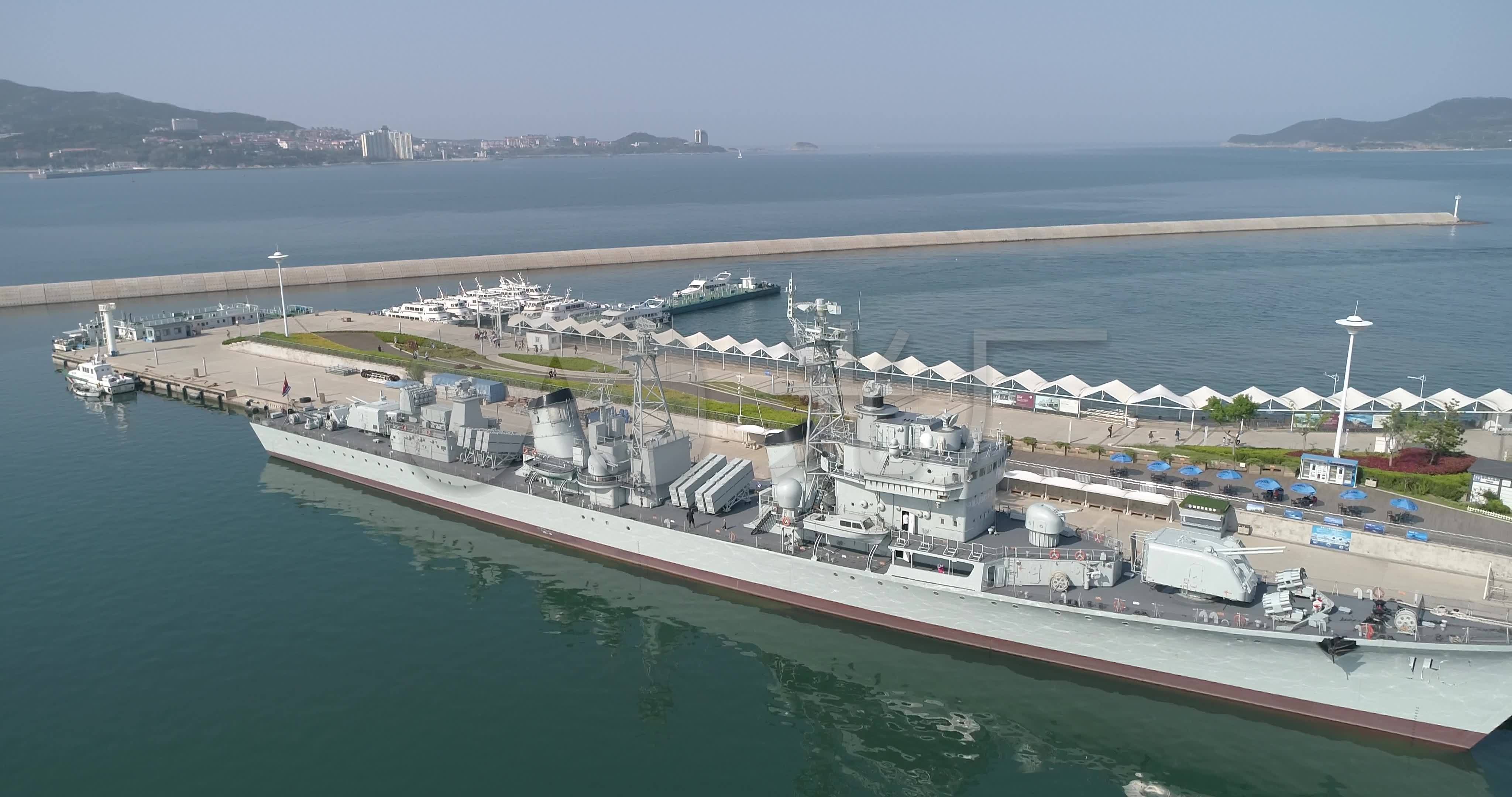 威海110大连号导弹驱逐舰_4096x2160_高清视频素材下载(编号:5853505)