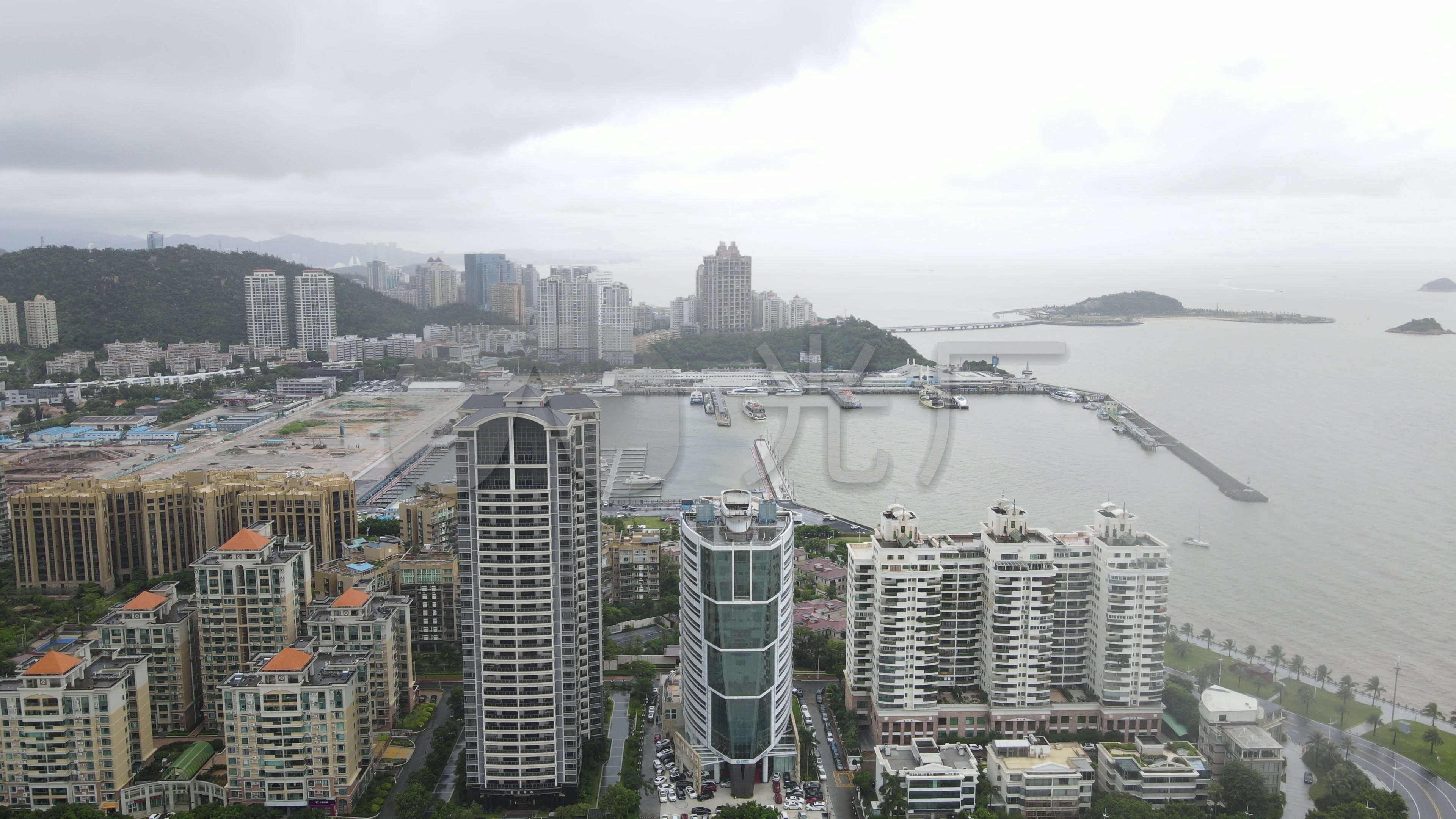 (4k原素材)珠海九洲港码头