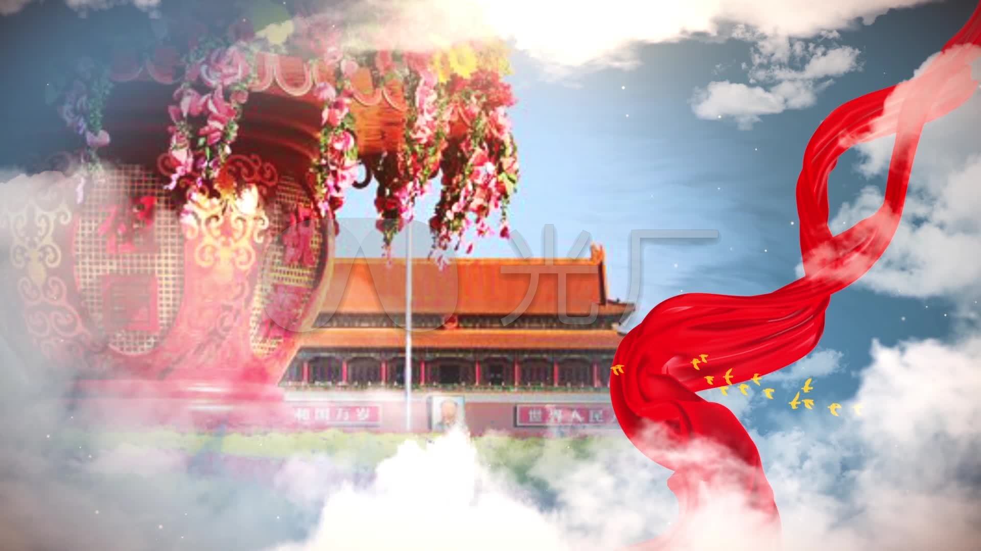 视频素材 舞台背景 配乐歌舞 大中国 来自视频原始文件或预览原始文件