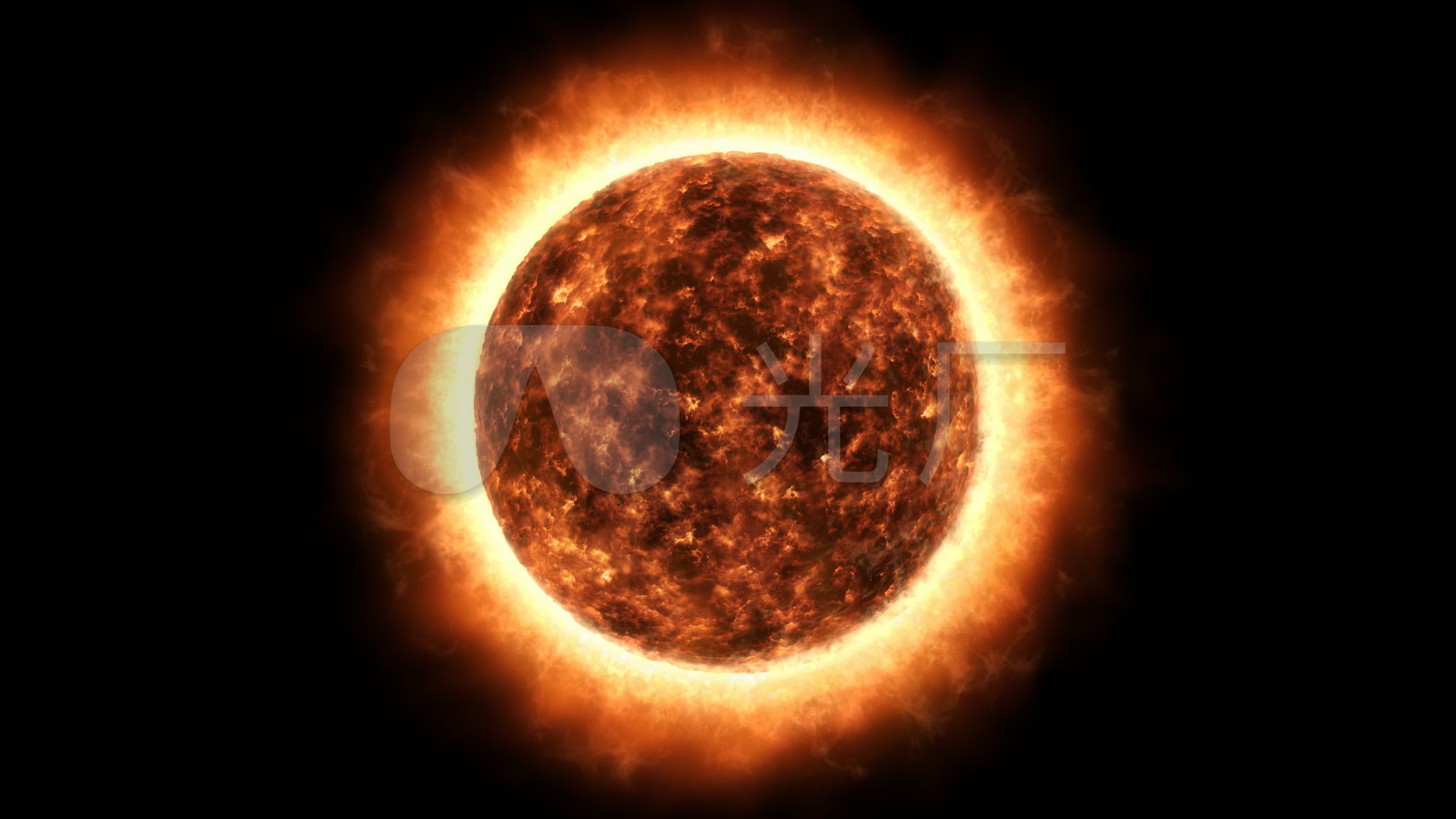 太阳表面和太阳耀斑动画_3840x2160_高清视频素材下载(编号:5862422)