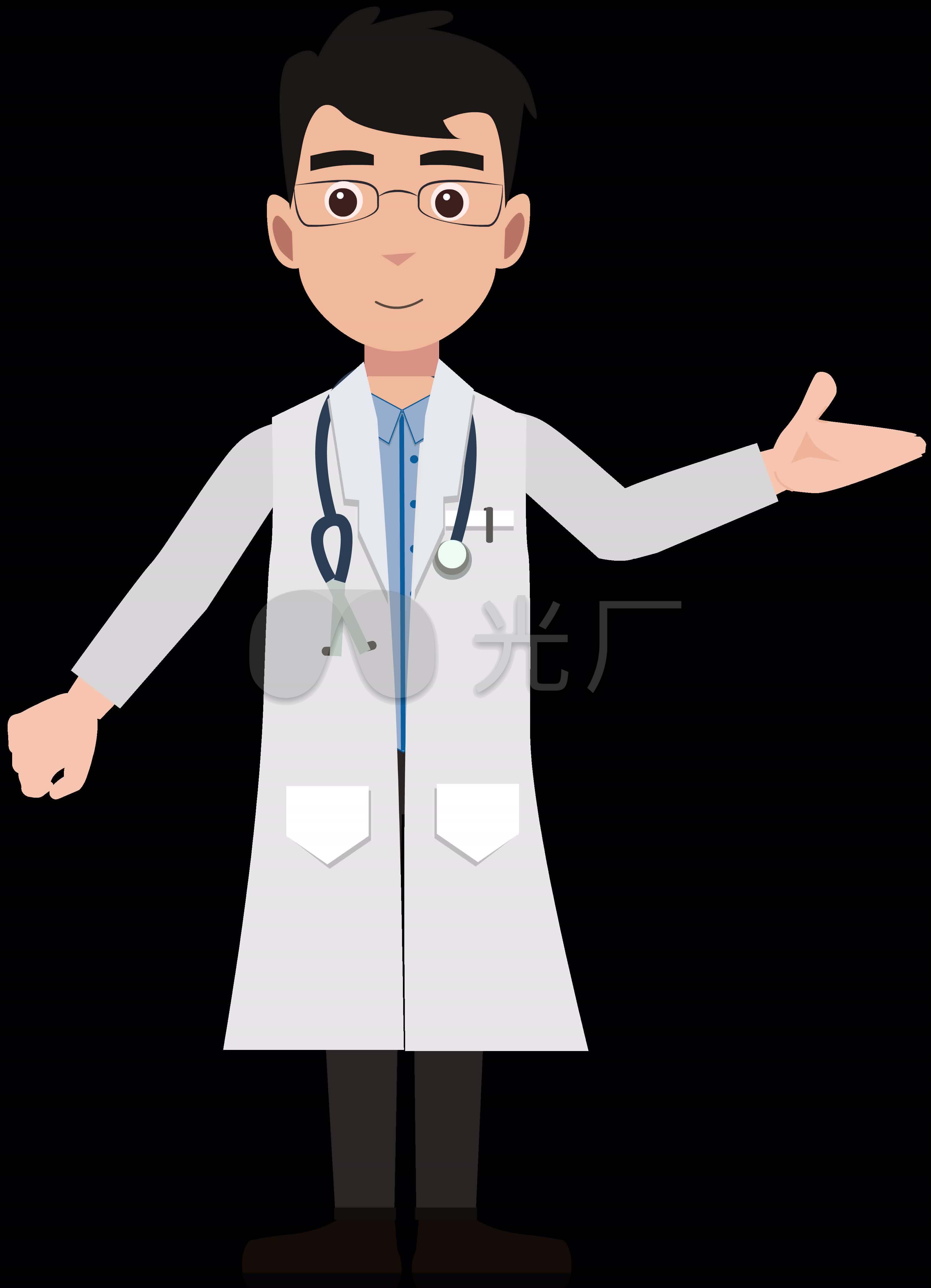 二维mg动画年轻医生人物演说