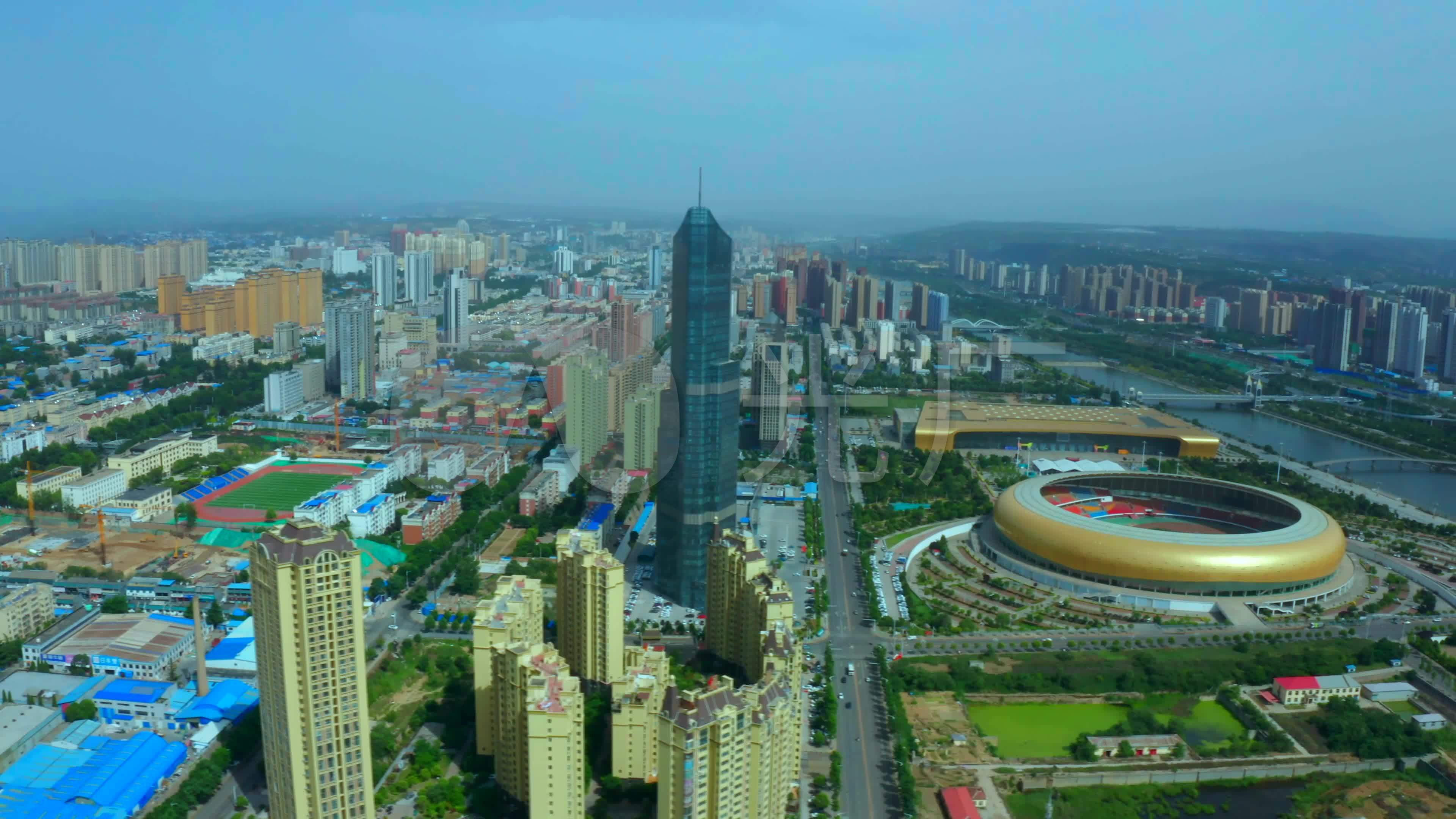 4k·河南三门峡市区全景航拍_3840x2160_高清视频素材下载(编号