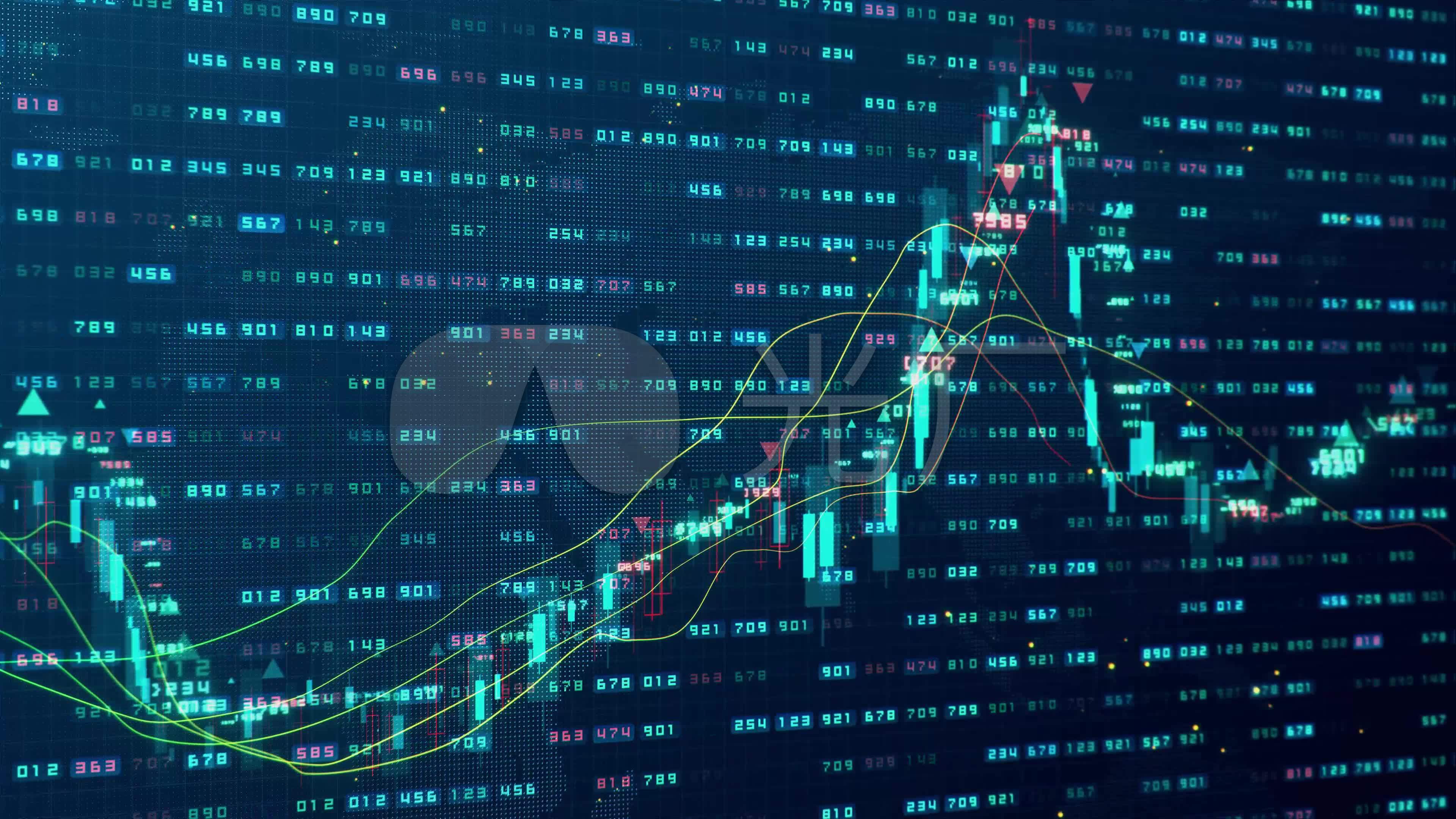 金融股票基金k线图_3840x2160_高清视频素材下载(编号
