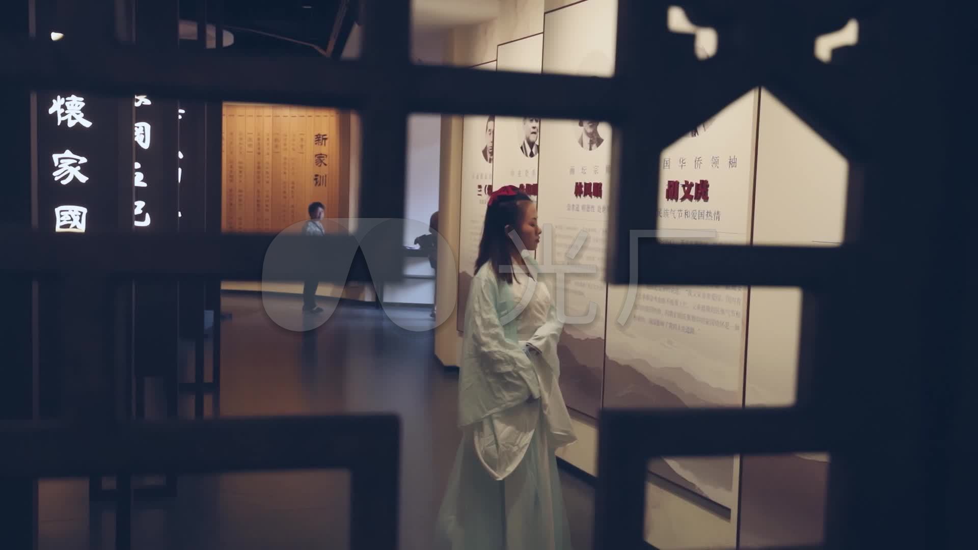 一组唯美古风美女写字镜头