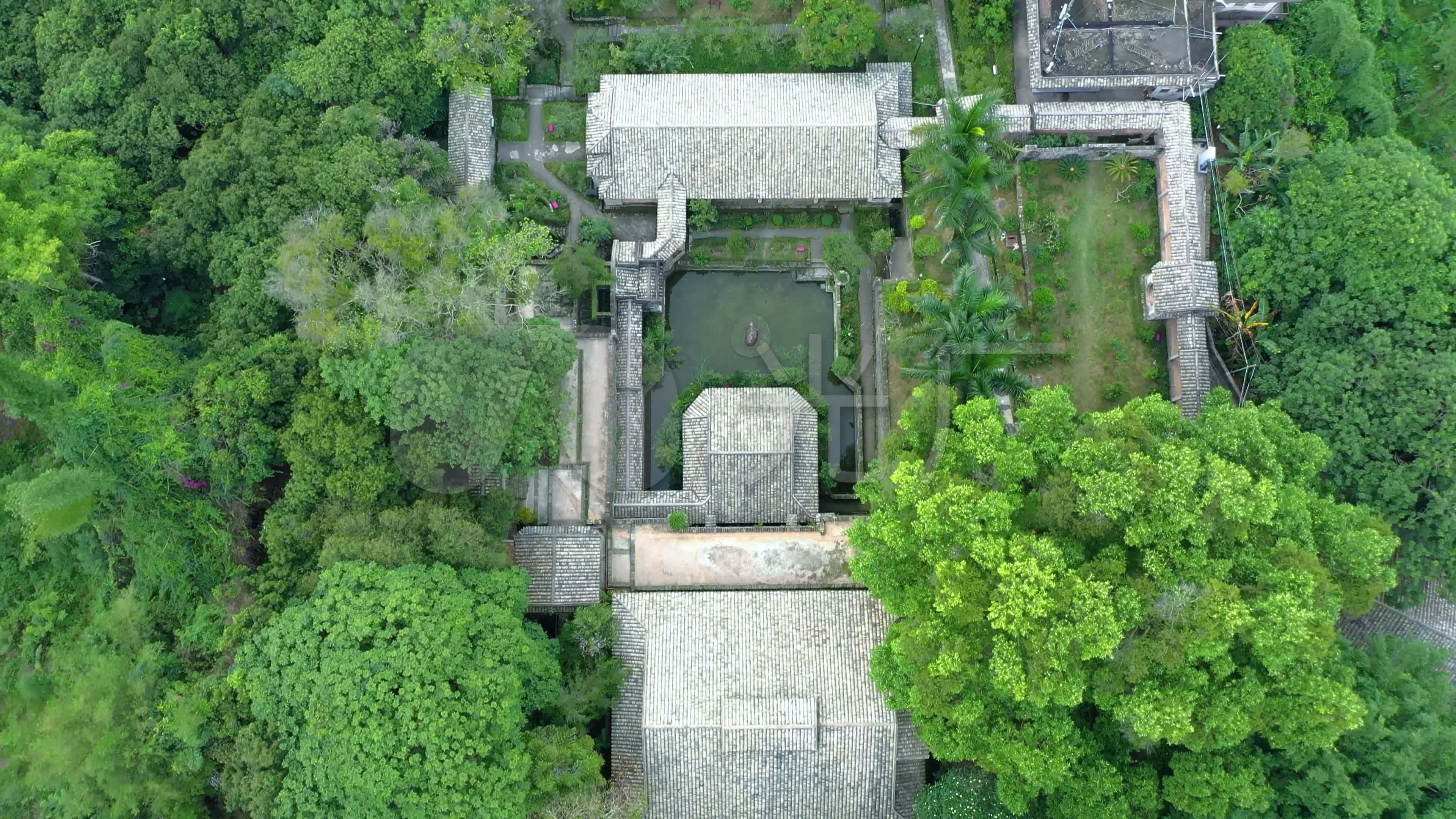航拍广西玉林谢鲁山庄1_3840x2160_高清视频素材下载