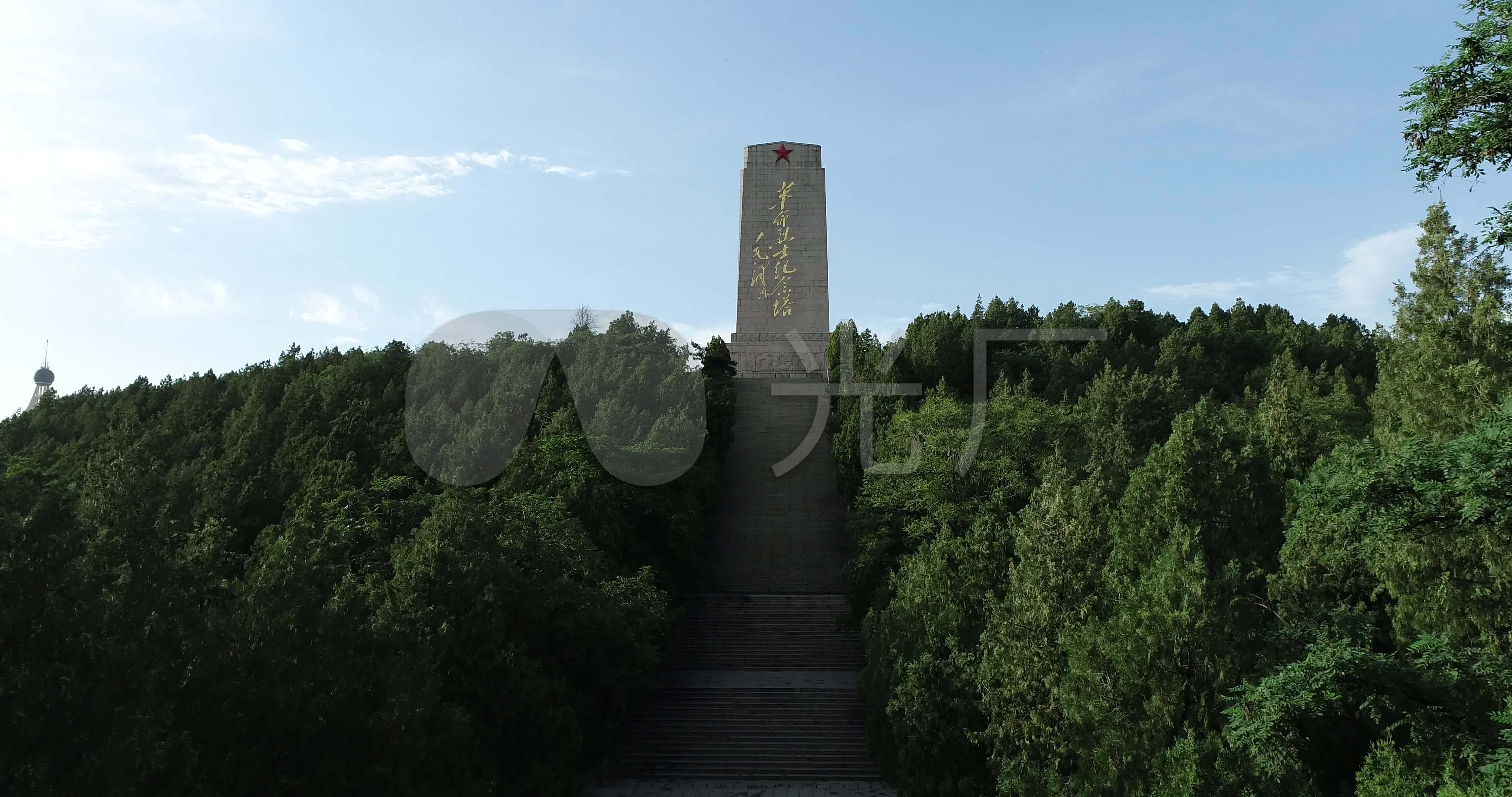 济南英雄山革命烈士纪念塔航拍4k_4096x2160_高清视频