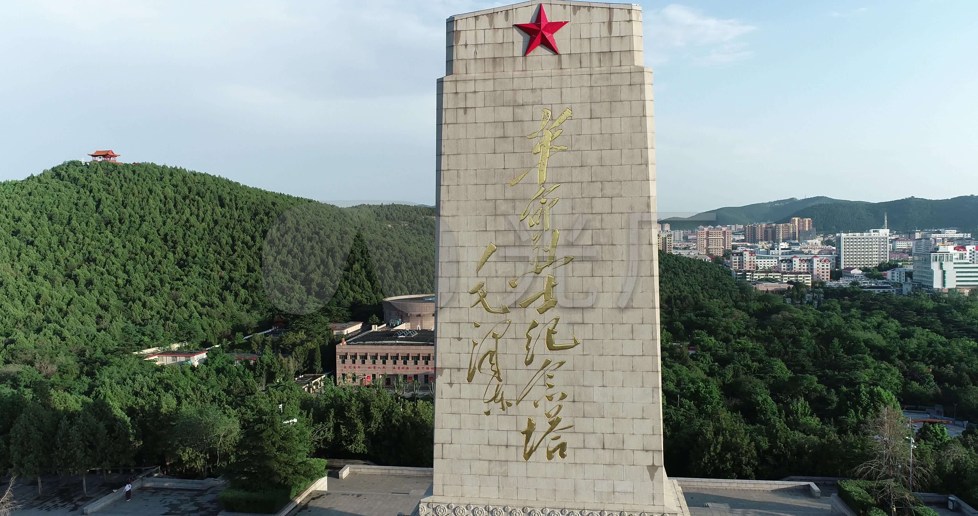 济南英雄山革命烈士纪念塔航拍4k_4096x2160_高清视频