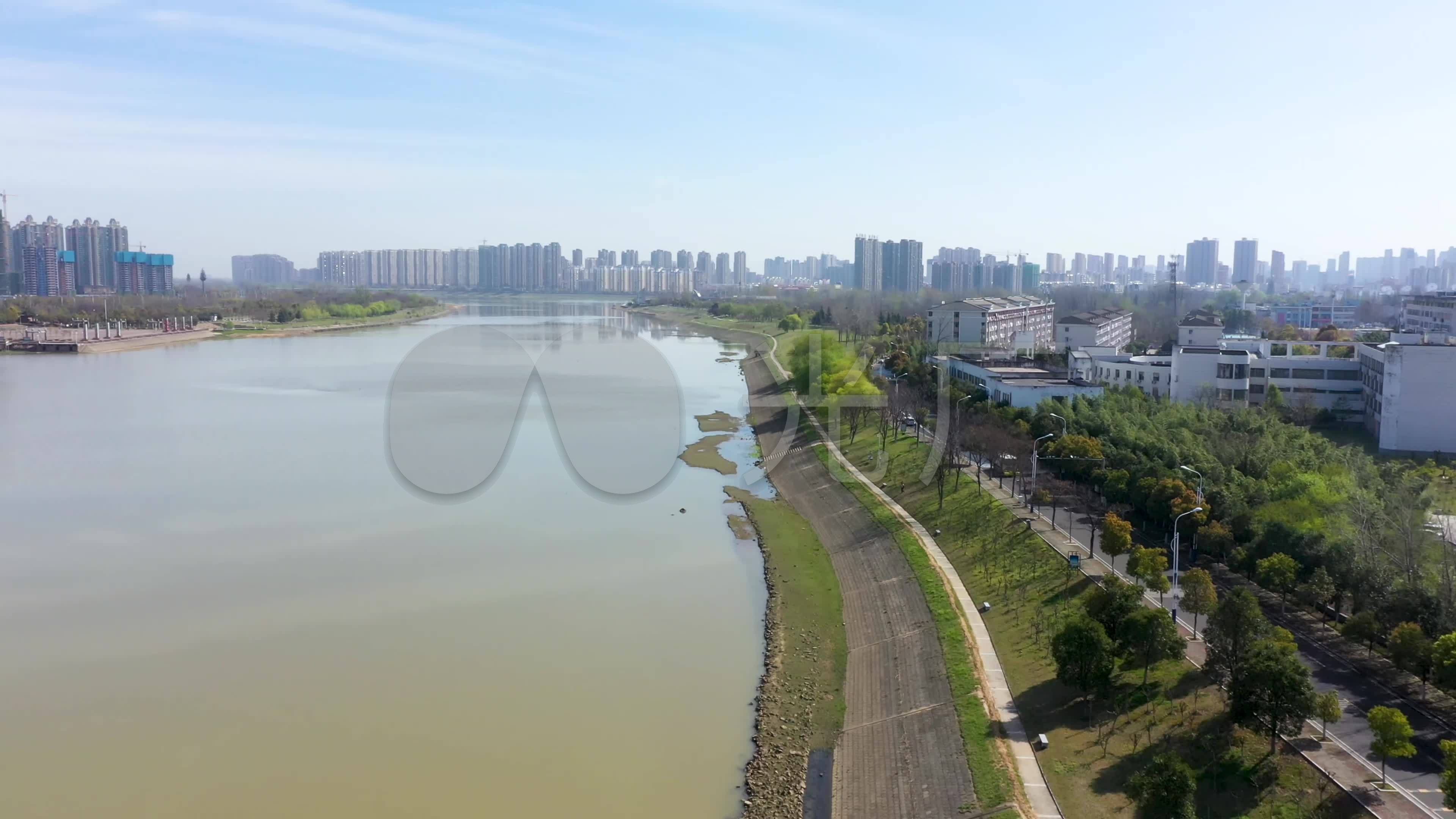 航拍六安淠河