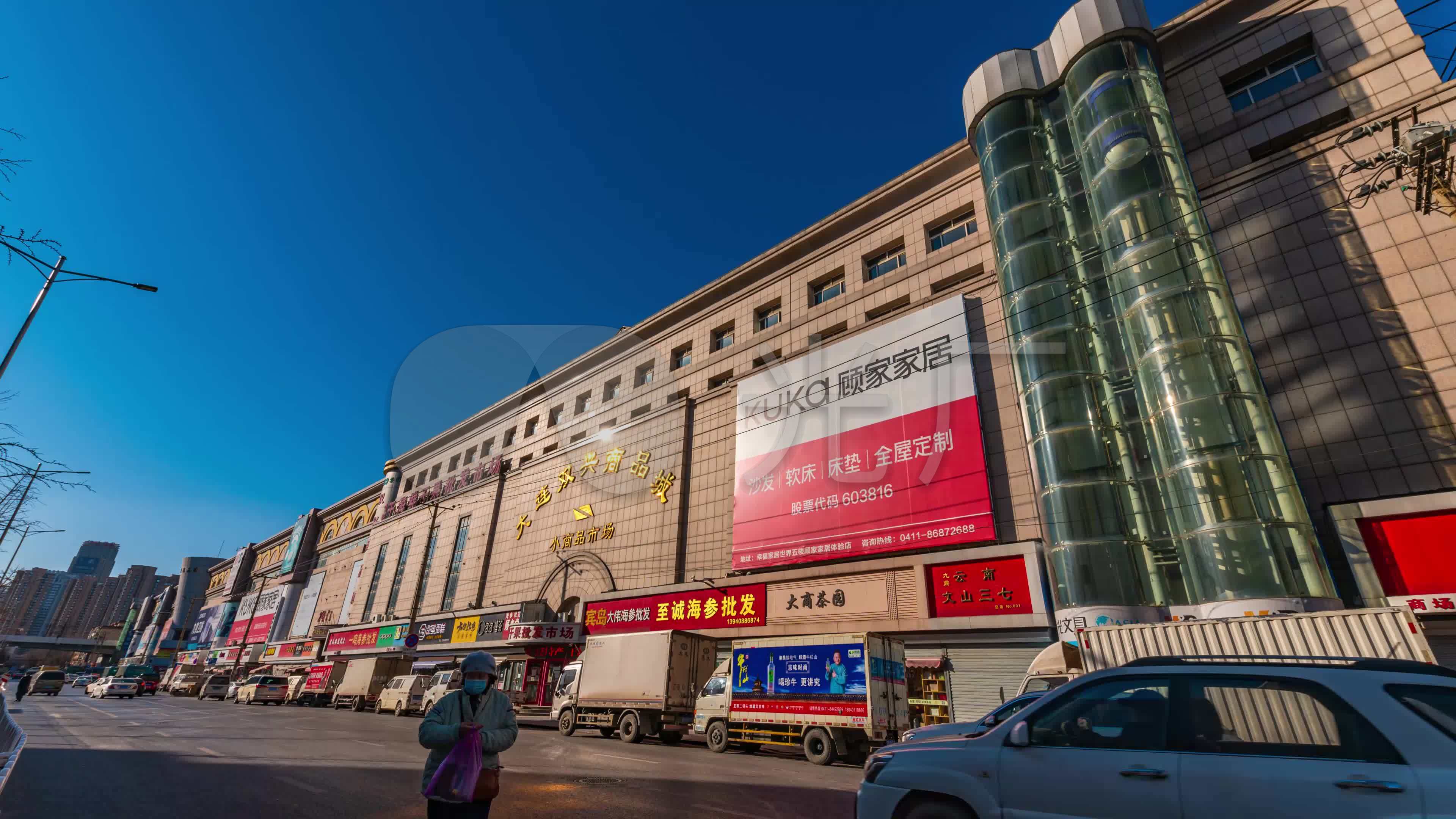 4k大连大菜市街景延时