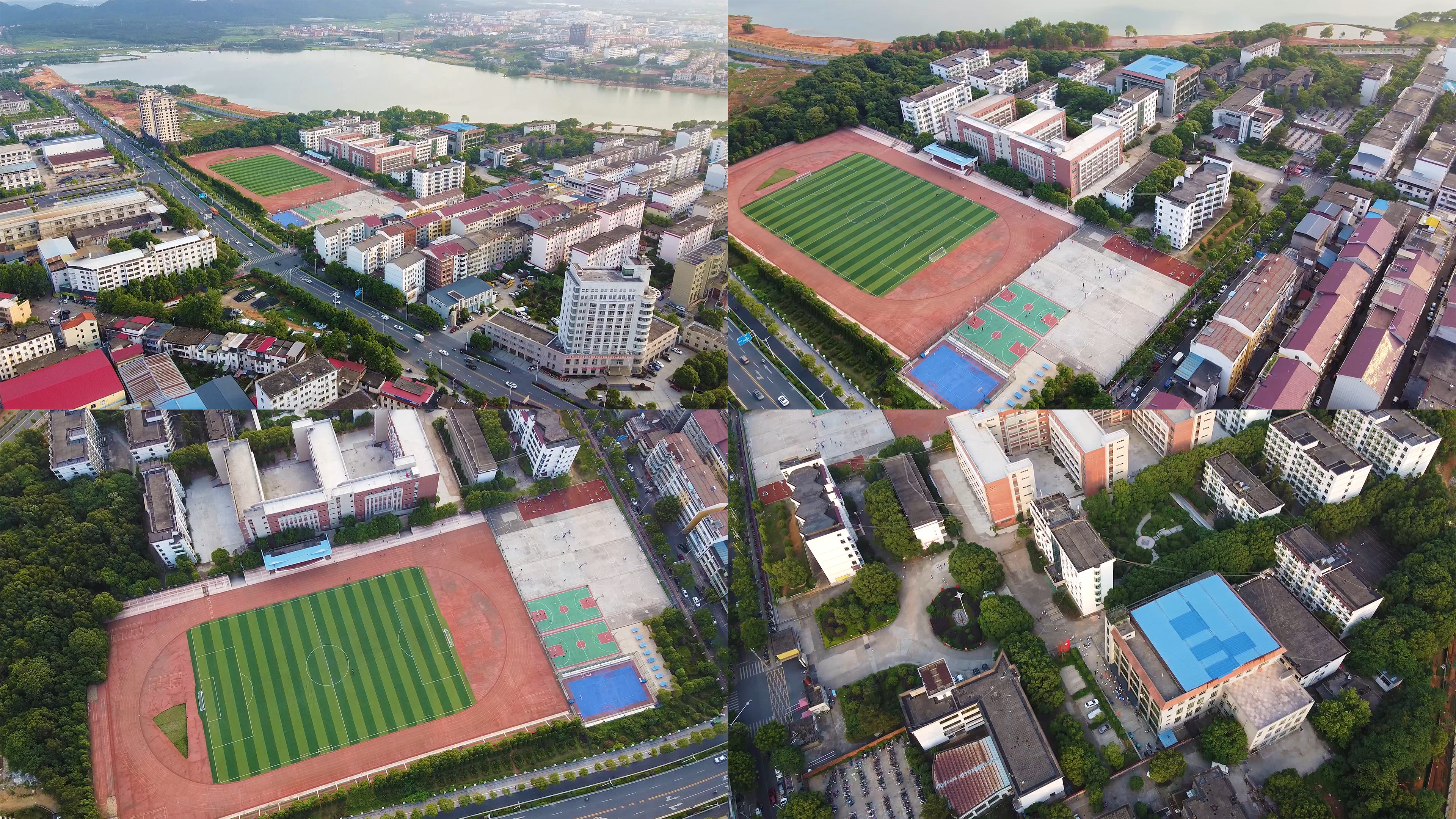 航拍江西省吉安县第二中学