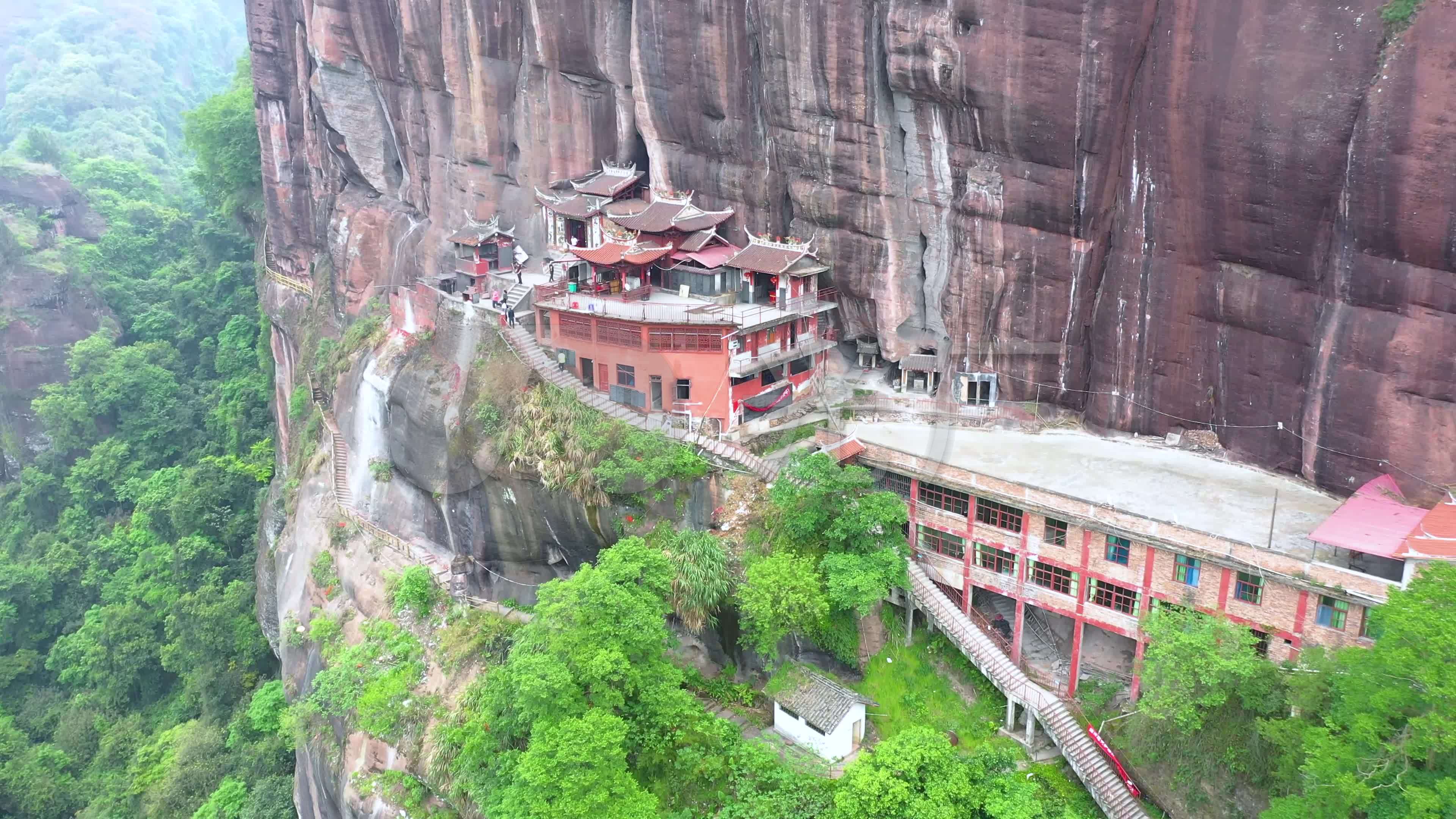福建永安百丈岩航拍素材3
