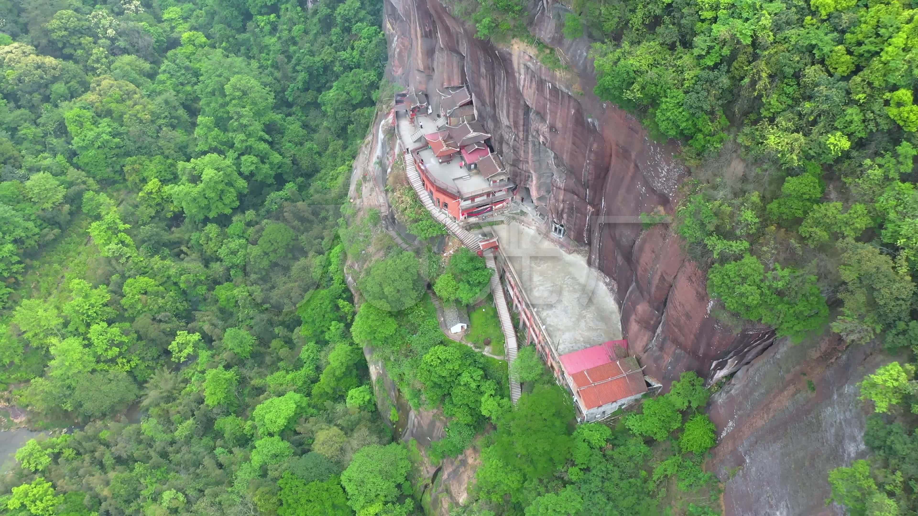 福建永安百丈岩航拍素材2_3840x2160_高清视频素材(:)