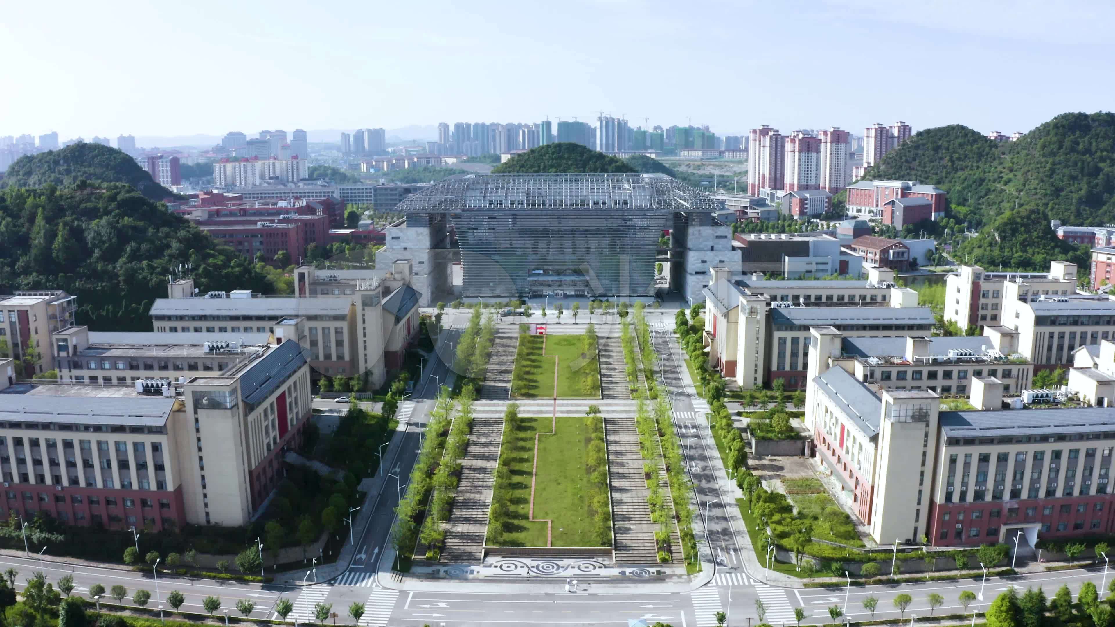 贵州师范大学航拍 已调色_3840x2160_高清视频素材(:)