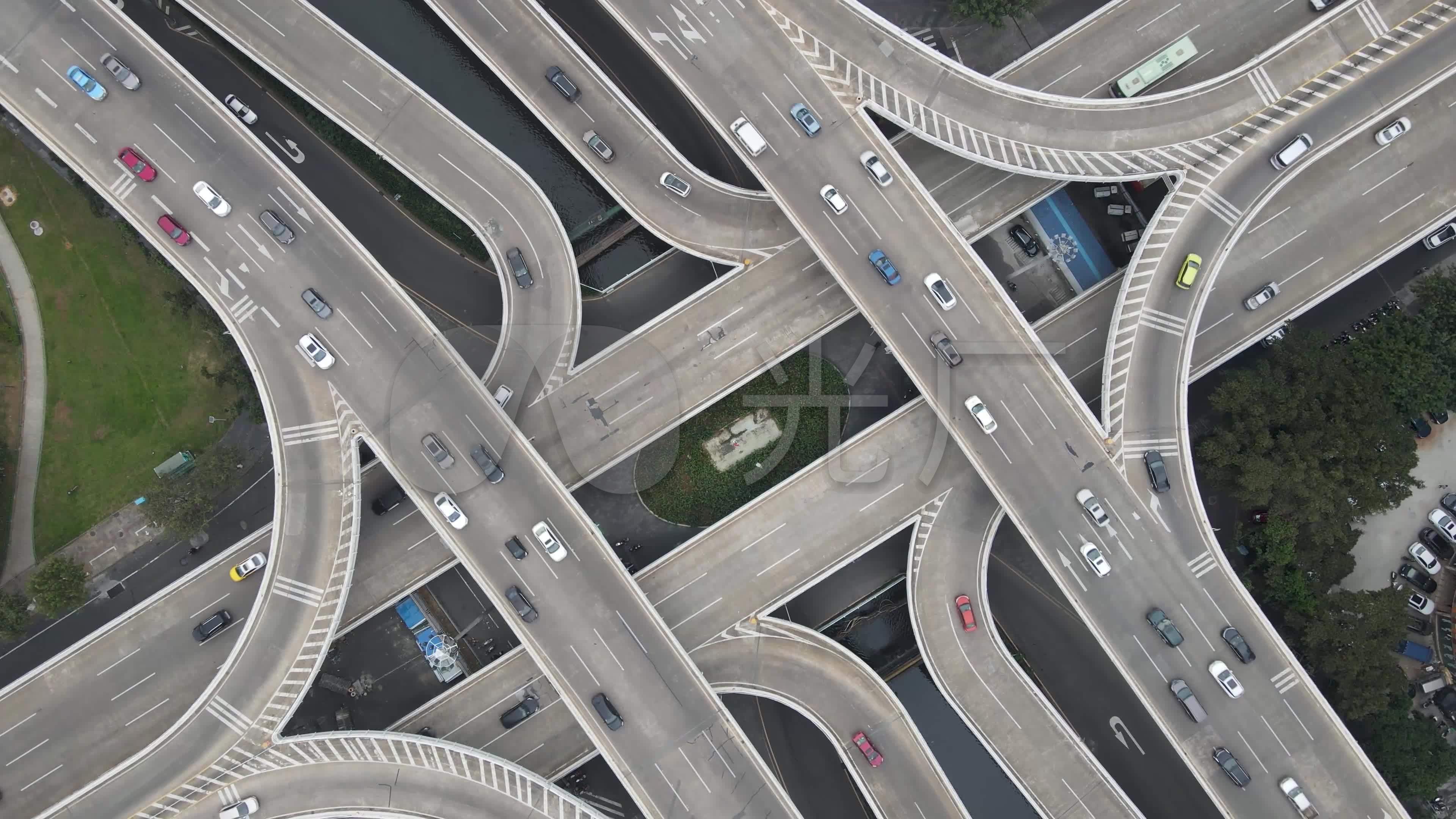 航拍海口世纪高架桥公路4k_3840x2160_高清视频素材
