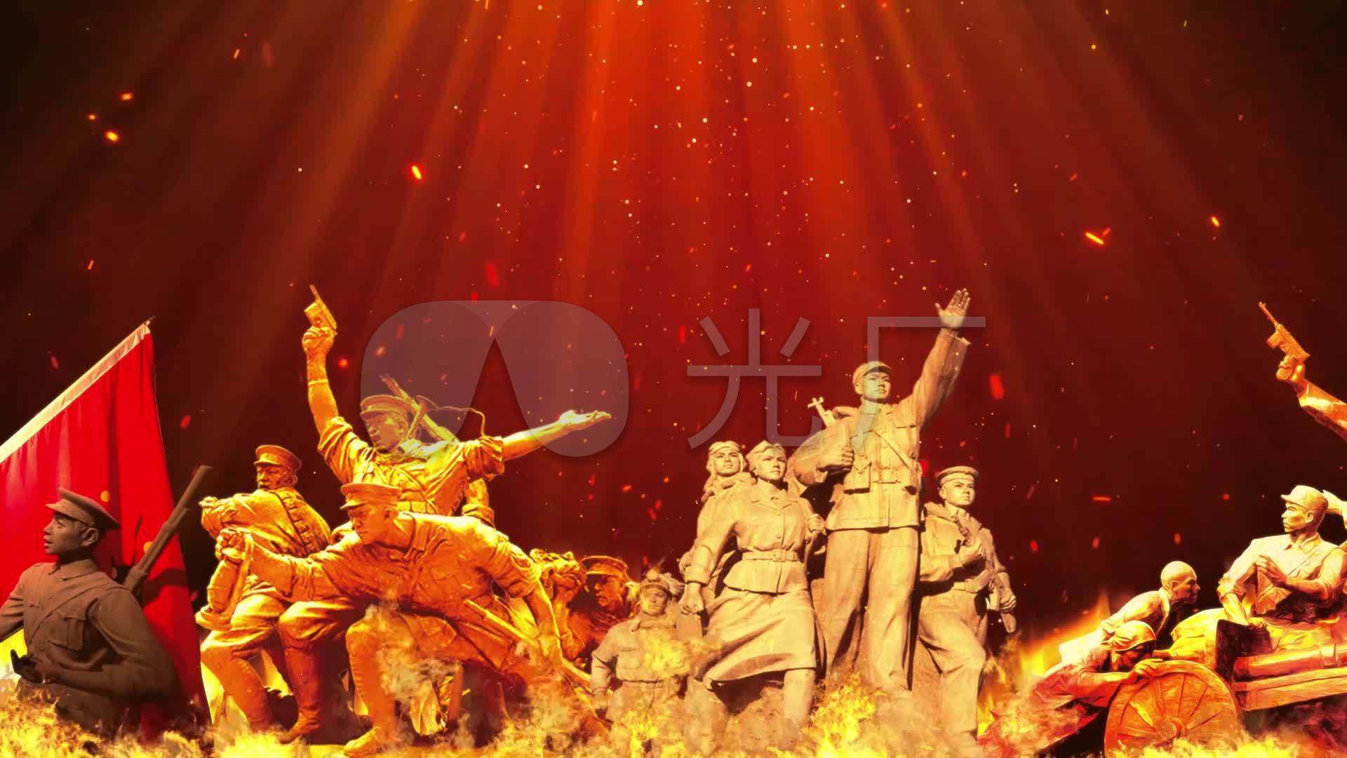 红色经典人民英雄抗战题材视频素材