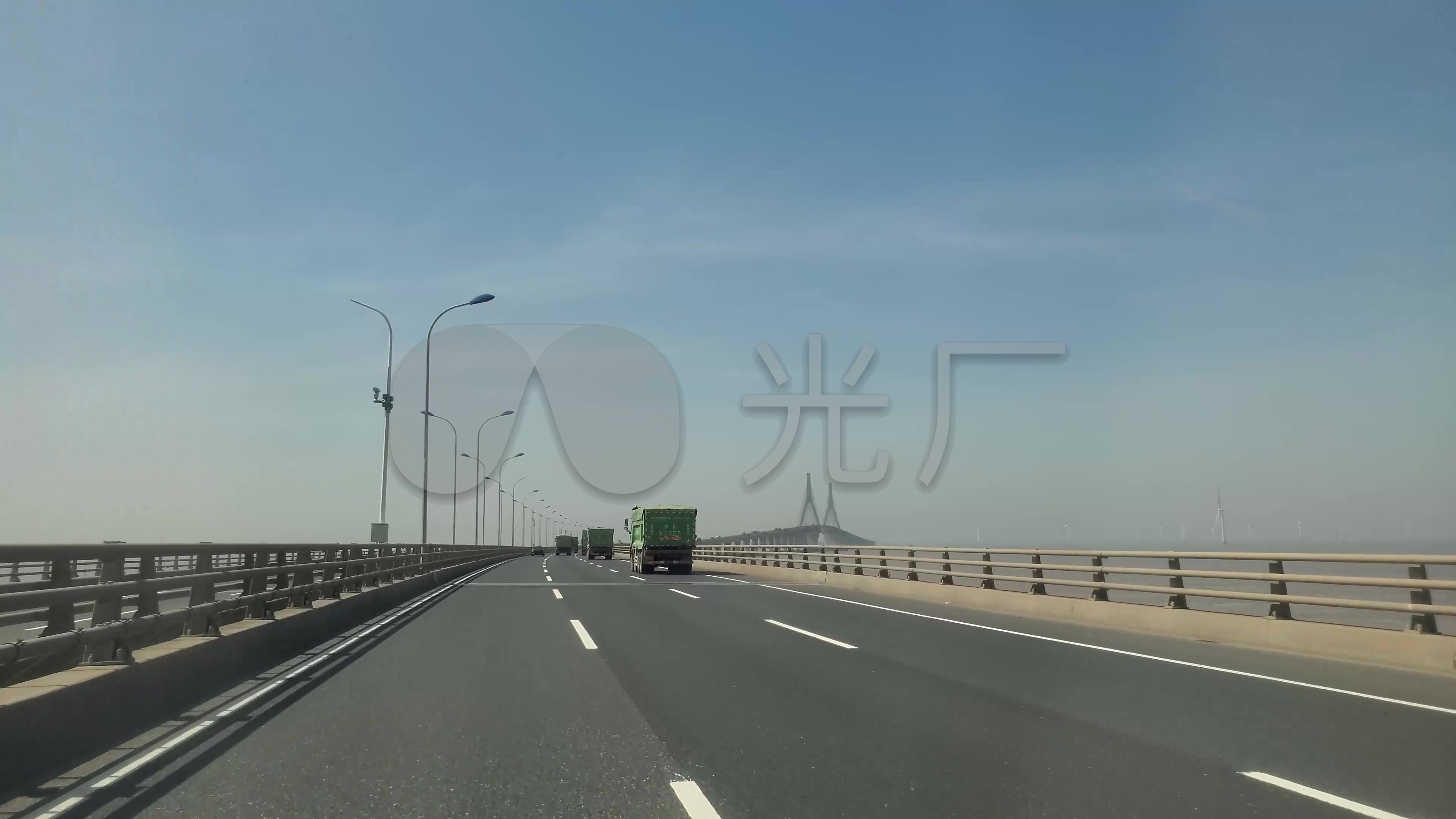 东海大桥小洋山跨海大桥_3840x2160_高清视频素材下载