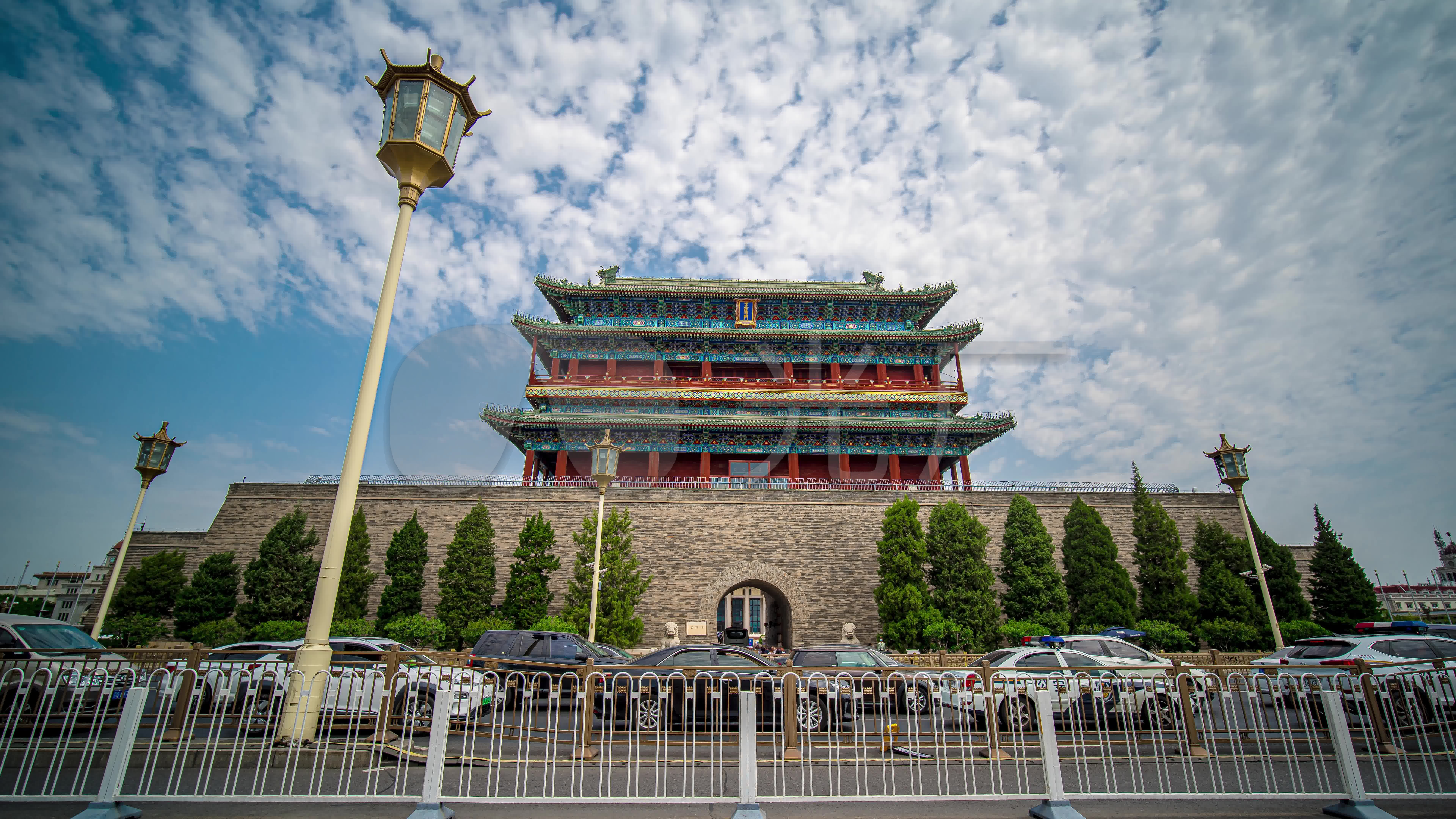 8k延时北京正阳门大楼城楼_7680x4320_高清视频素材下载(编号:5896520