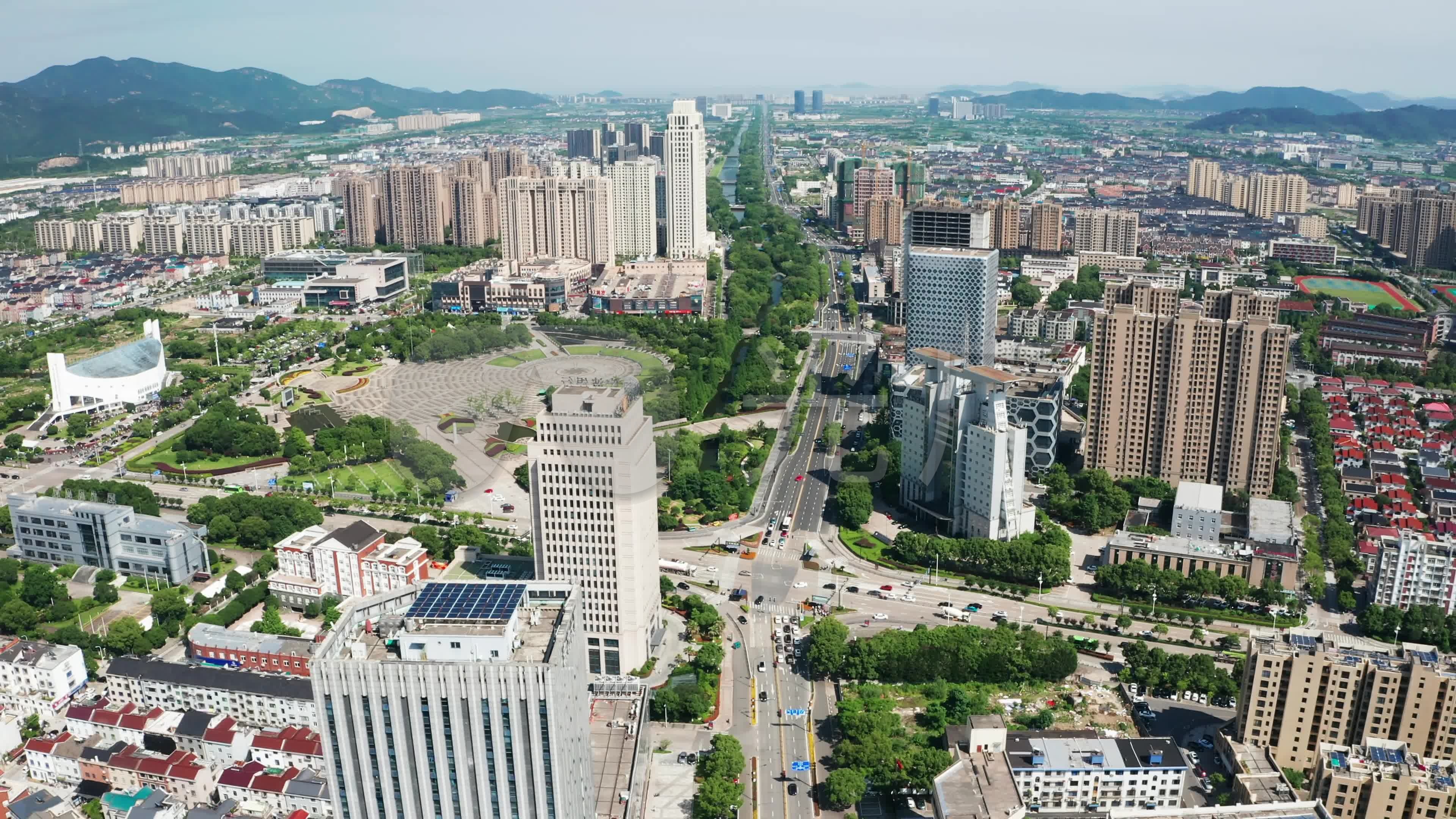 航拍宁波市象山县城市建设