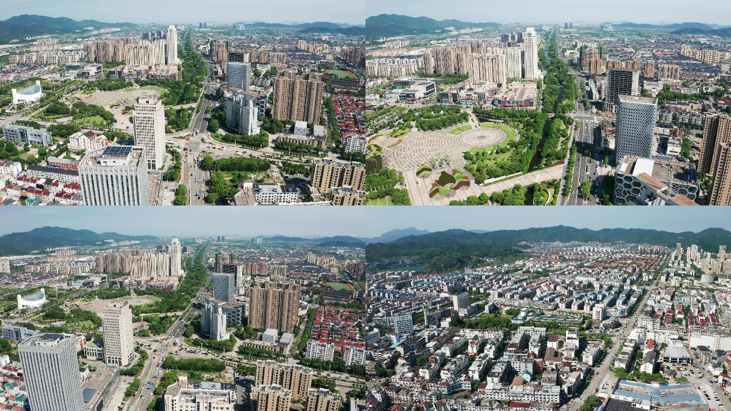 航拍宁波市象山县城市建设