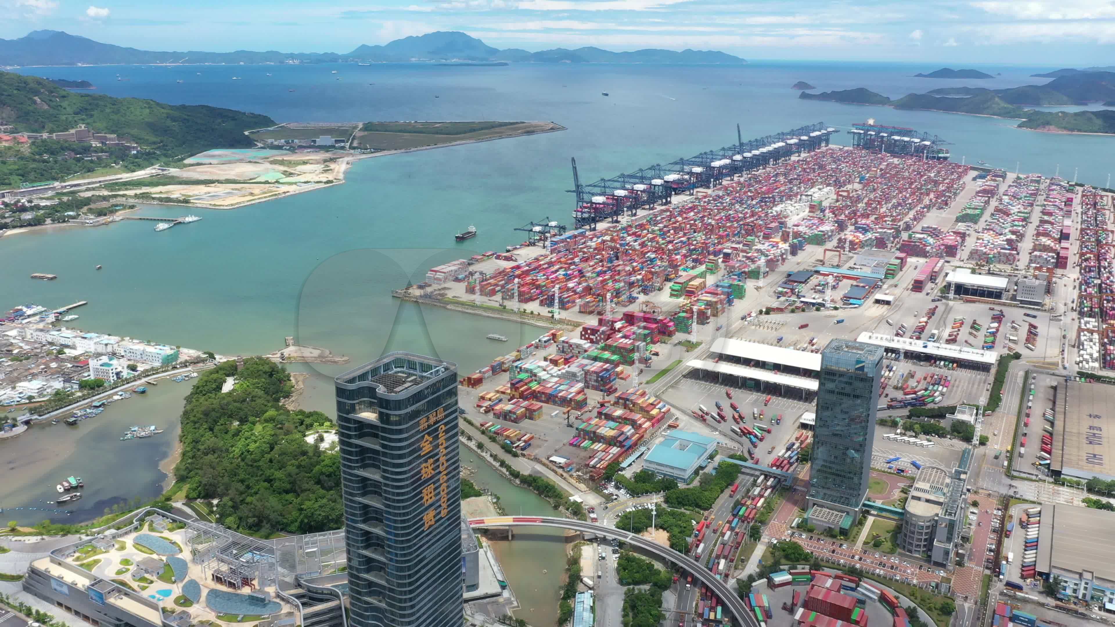 深圳盐田港_3840x2160_高清视频素材下载(编号:)_实拍