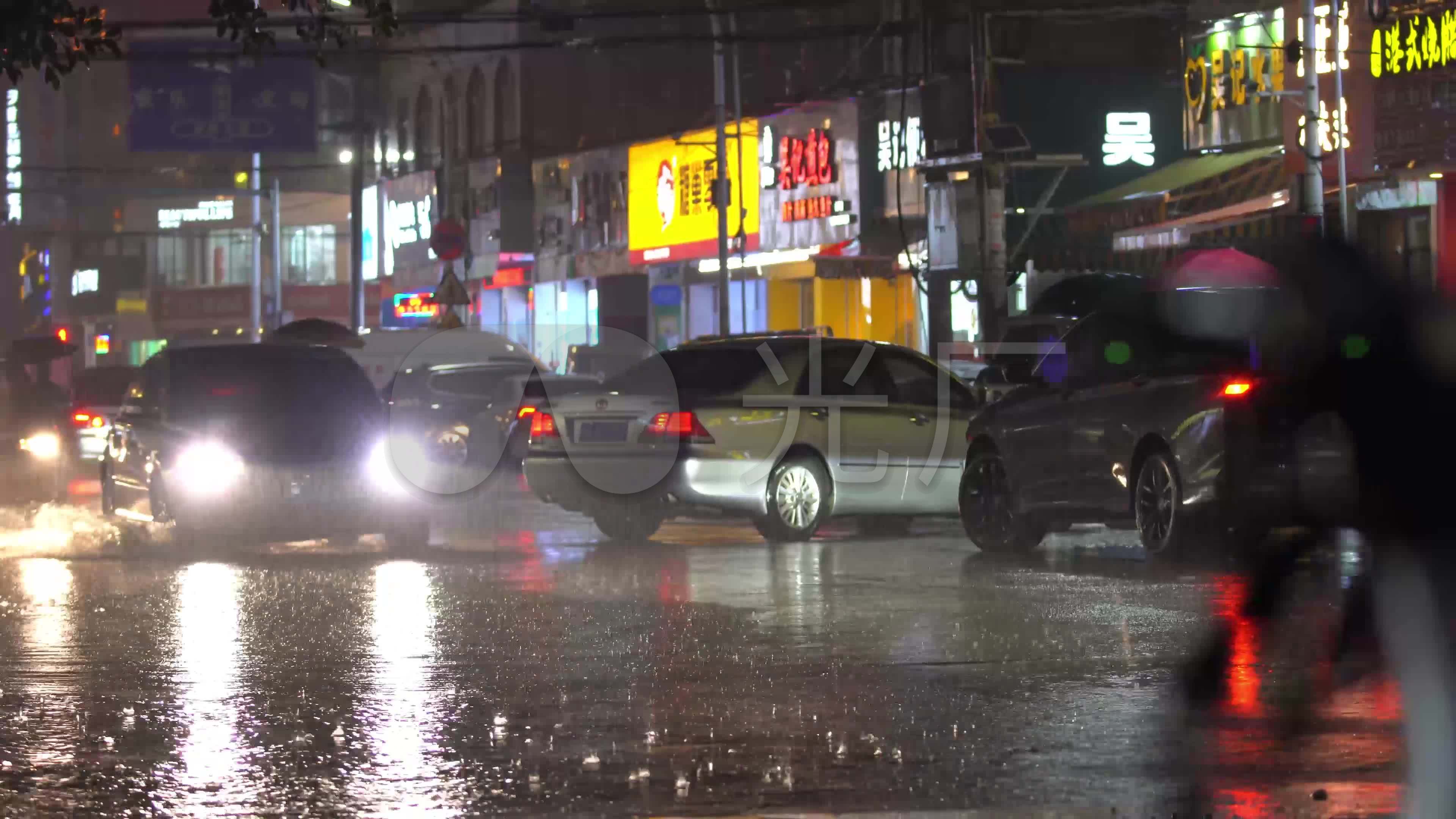 下雨天城市街道_3840x2160_高清视频素材下载(编号:5901473)_实拍视频