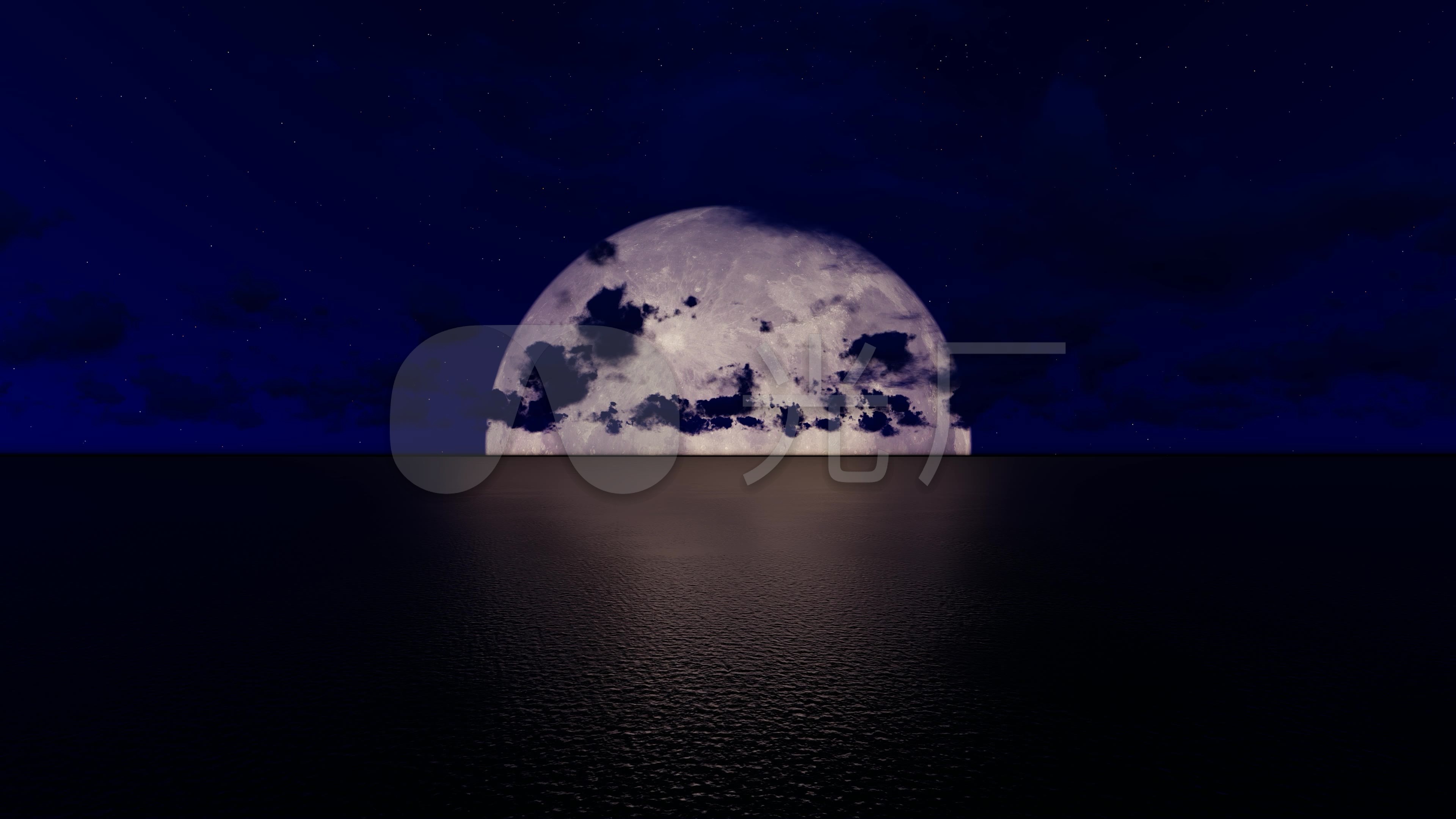海上4k月亮动画