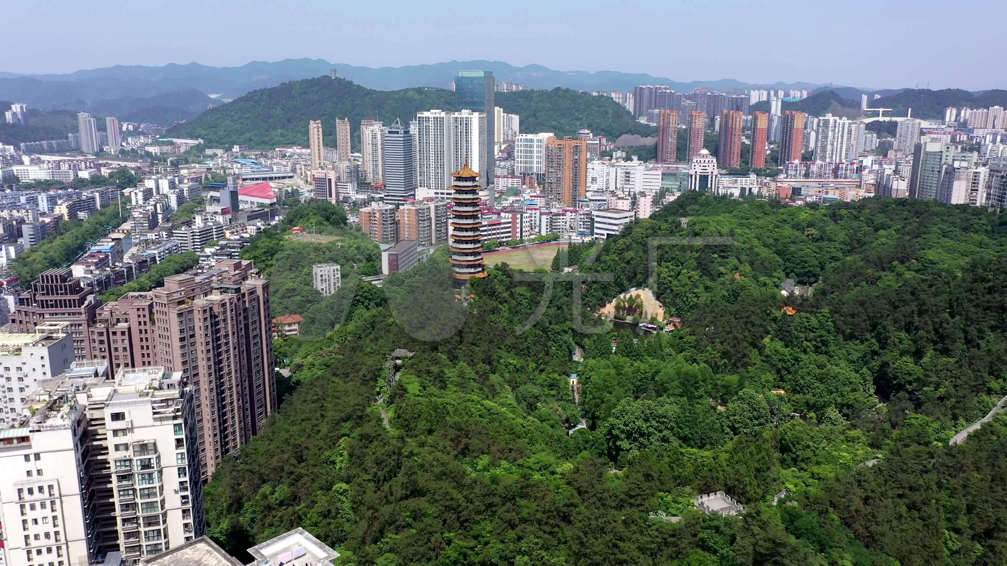 【4k】湖北十堰市人民公园_3840x2160_高清视频素材