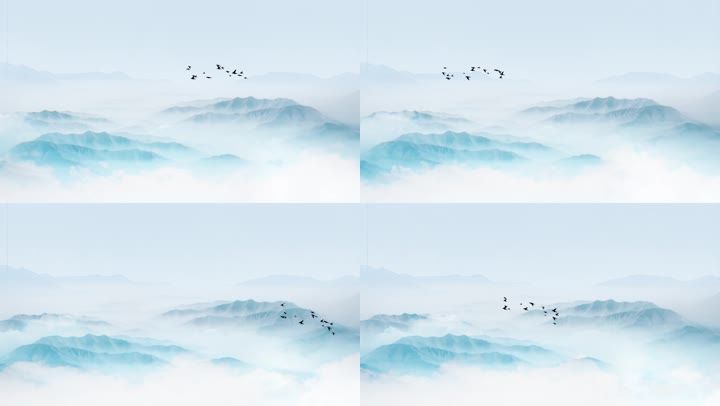 水墨山水背景诗朗诵背景